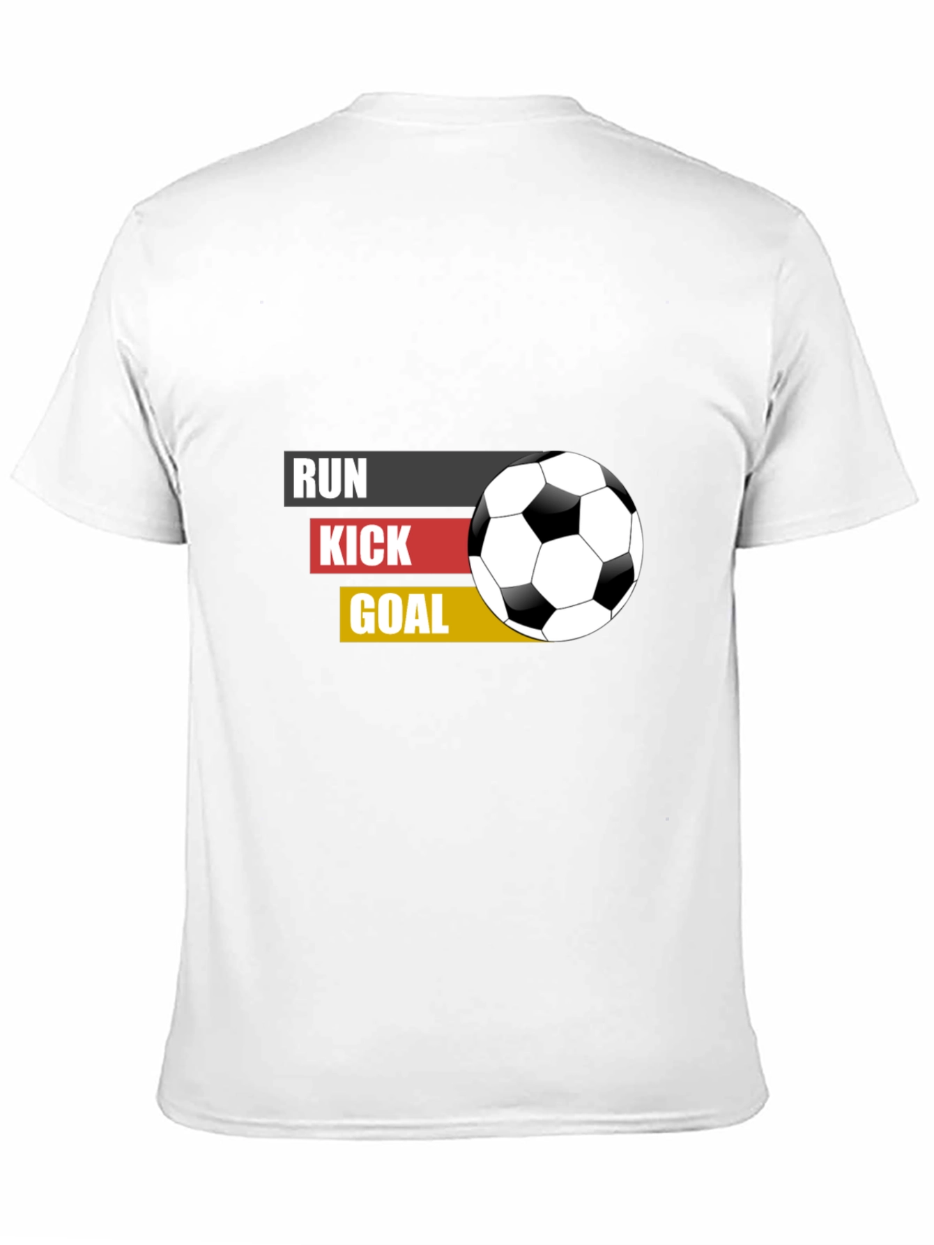 Black Run Kick Goal Soccer T-Shirt - Black view 11