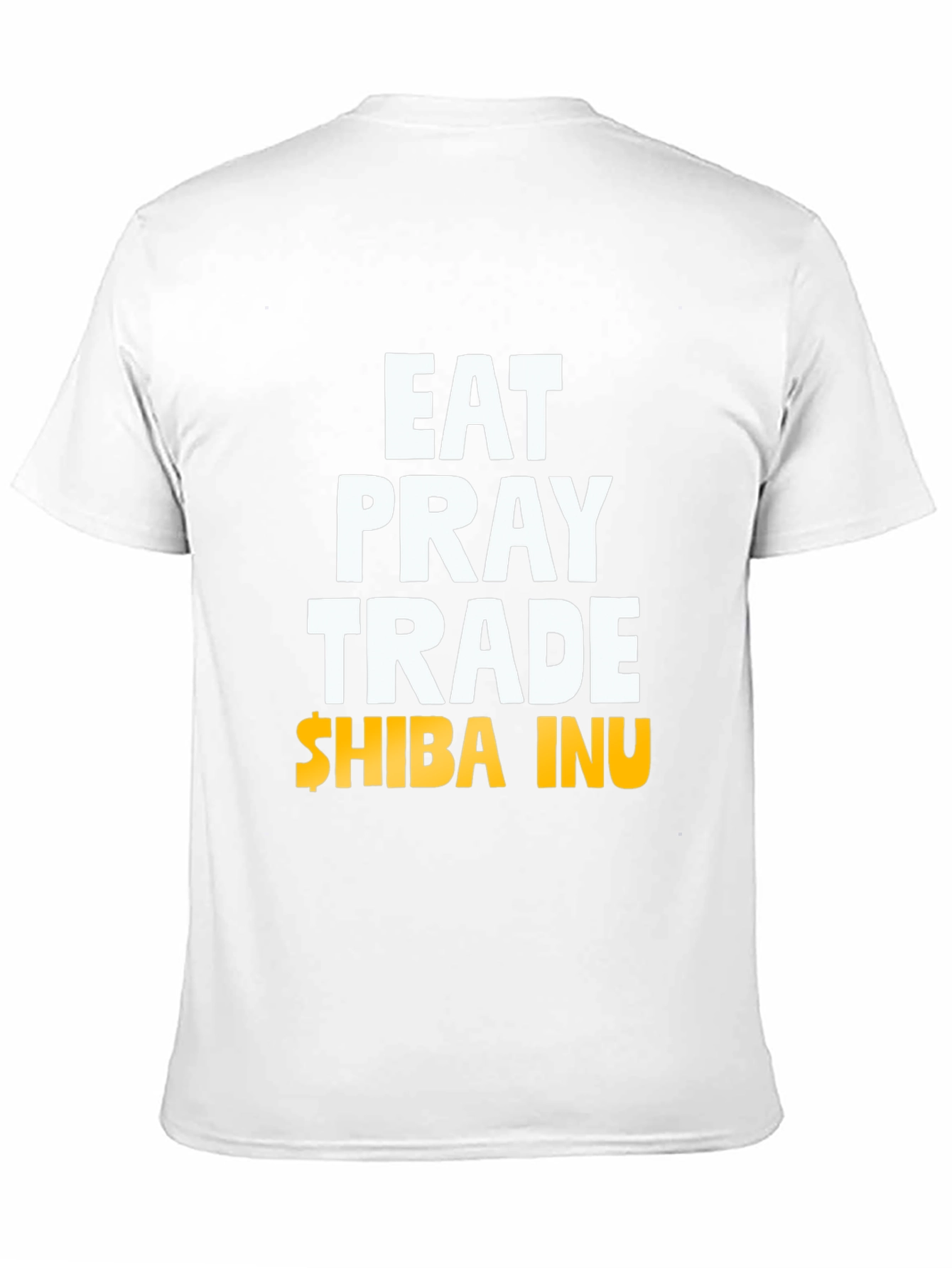 Black Eat Pray Trade Shiba Inu T-Shirt view 11