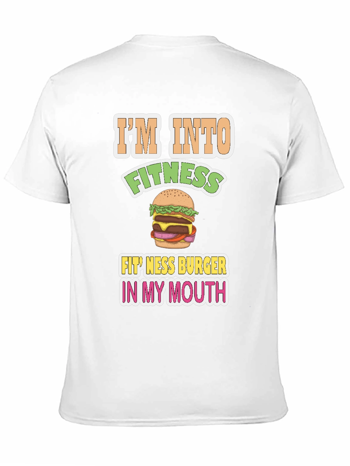 Black Funny Fitness Burger Graphic T-Shirt view 11