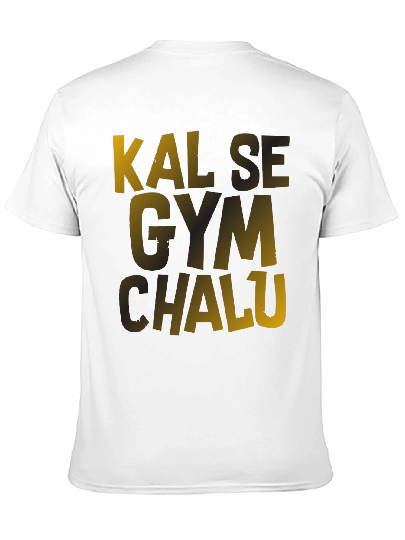 Black Kal Se Gym Chalu Men's Black T-Shirt view 11