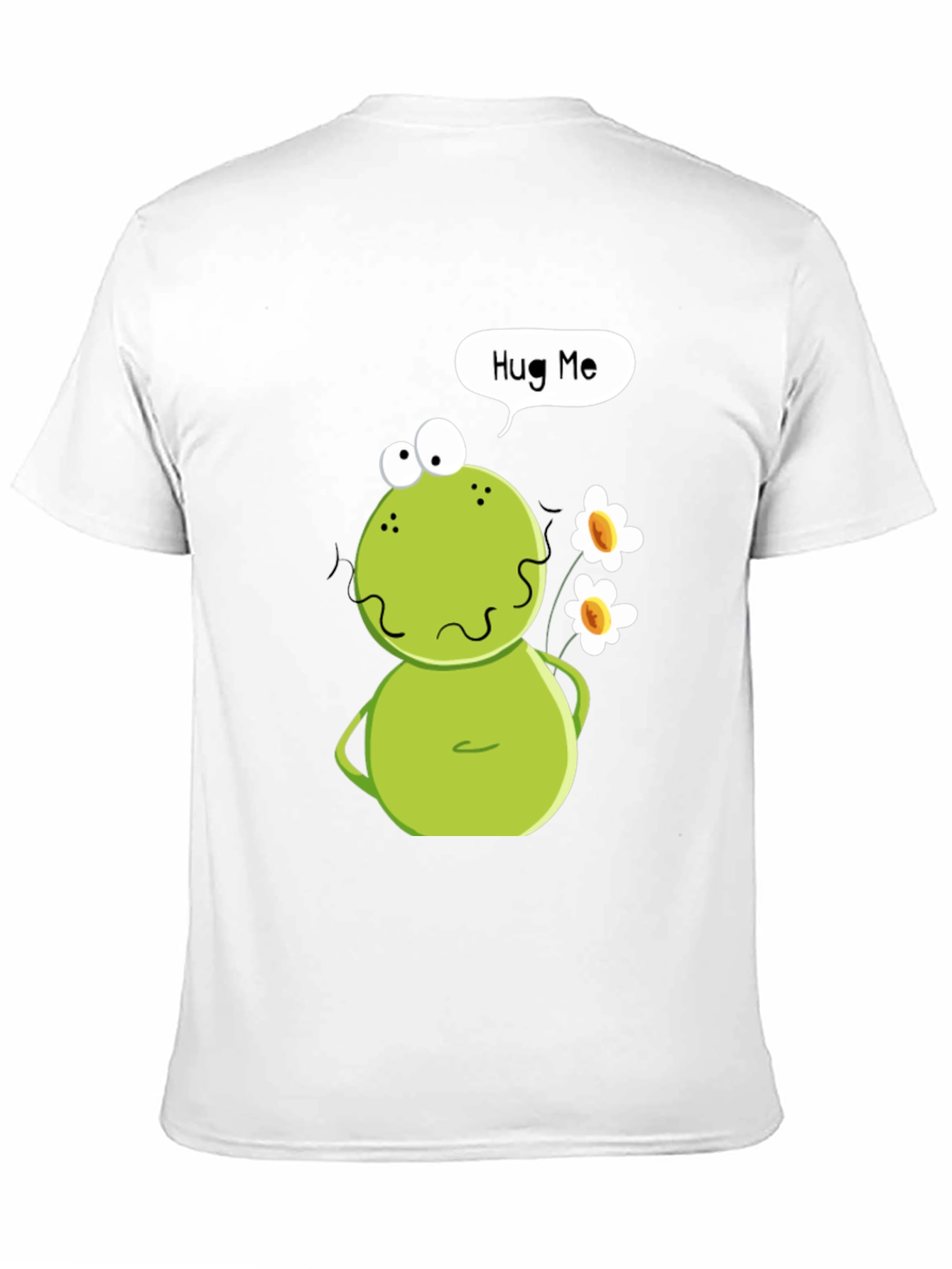 Black Funny Frog Hug Me Graphic T-Shirt view 11