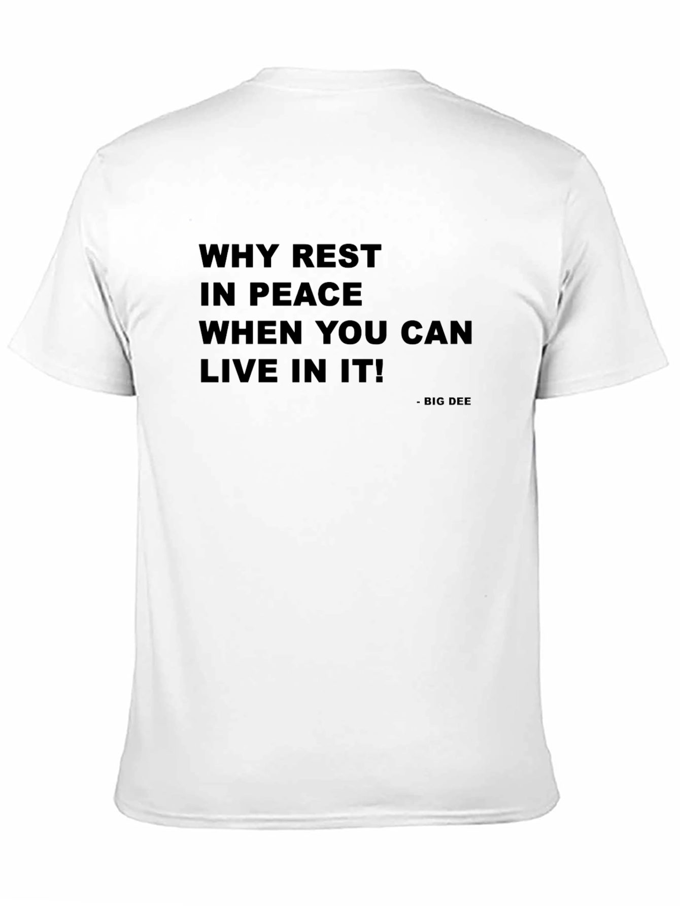 Black Why Rest in Peace T-Shirt view 11