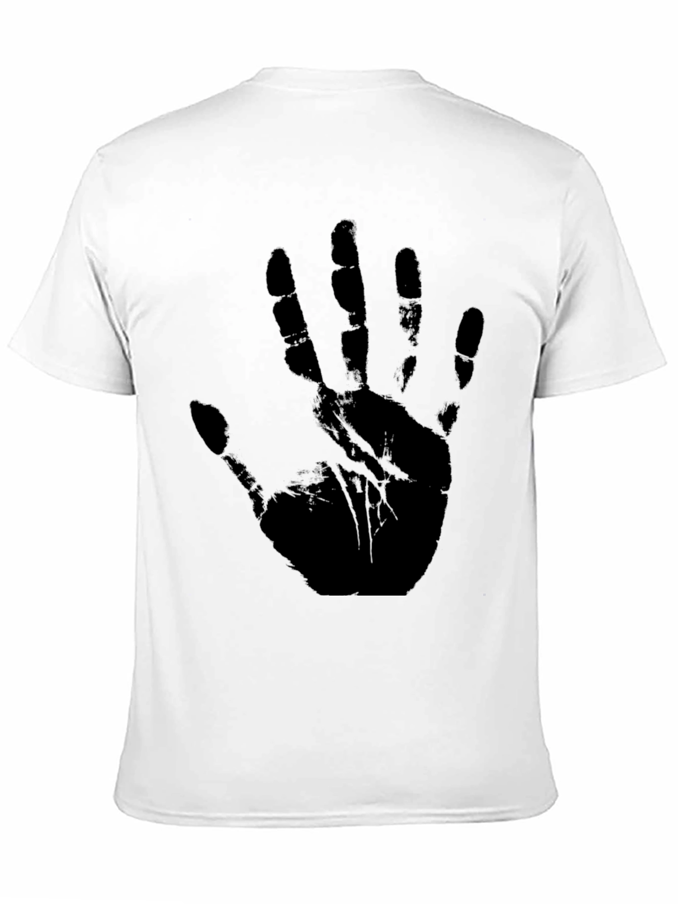 Black Handprint Graphic T-Shirt - Unisex Black Tee view 11
