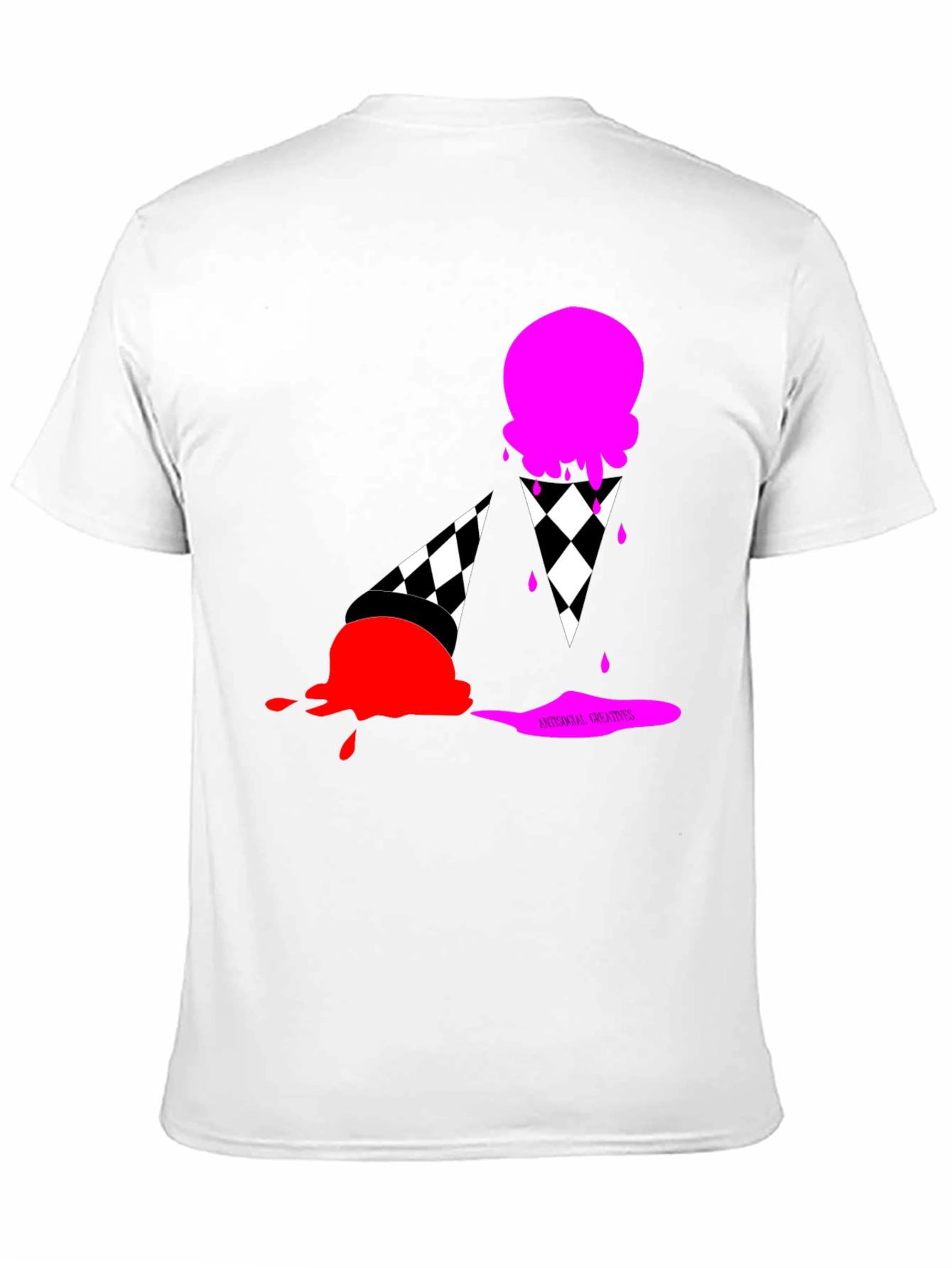 Black Ice Cream Graphic T-Shirt - Black Cotton Tee view 11