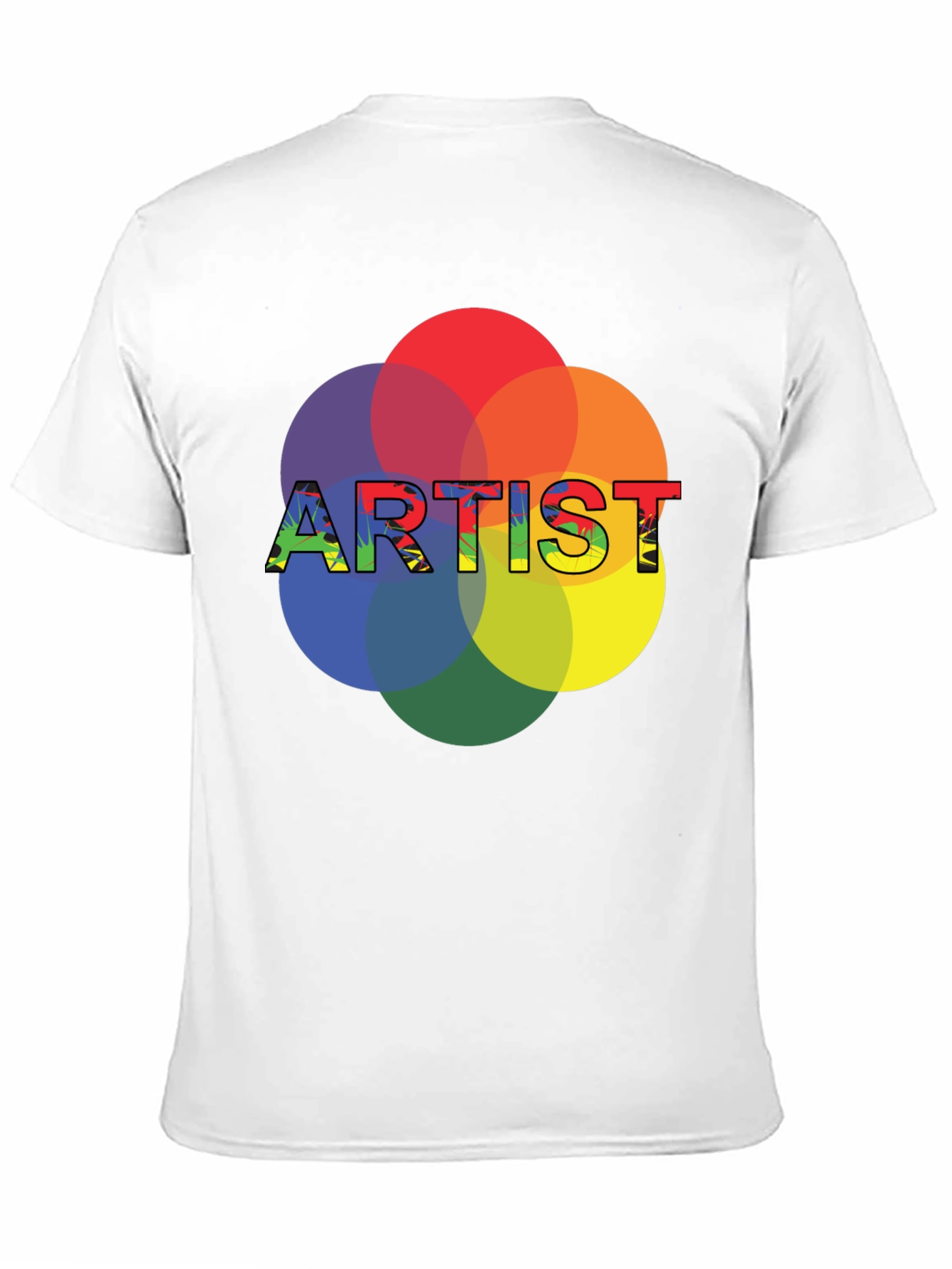 Black Artist Color Wheel Graphic Tee - Creative Expression T-Shirt view 11