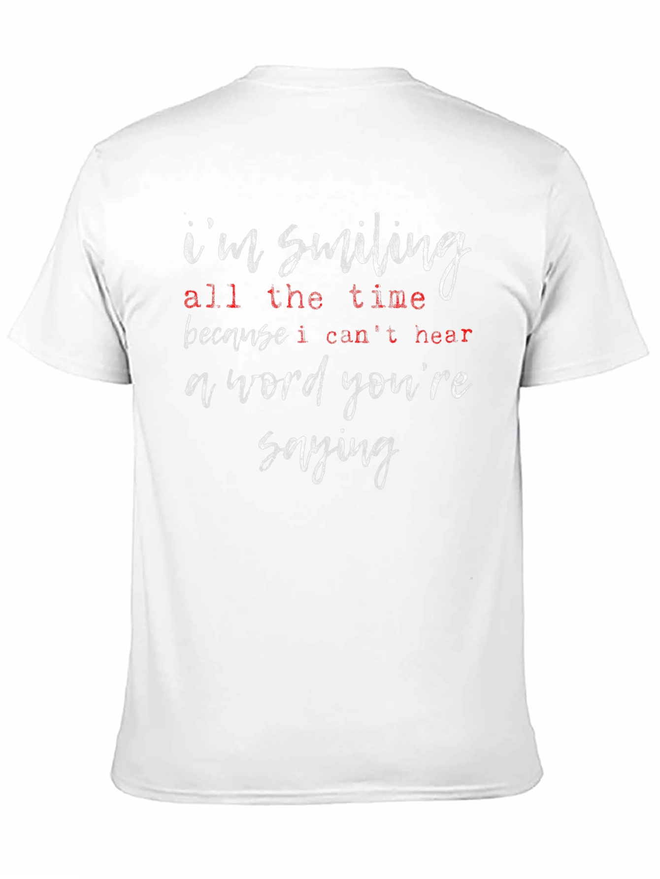 Black Humorous I'm Smiling T-Shirt view 11