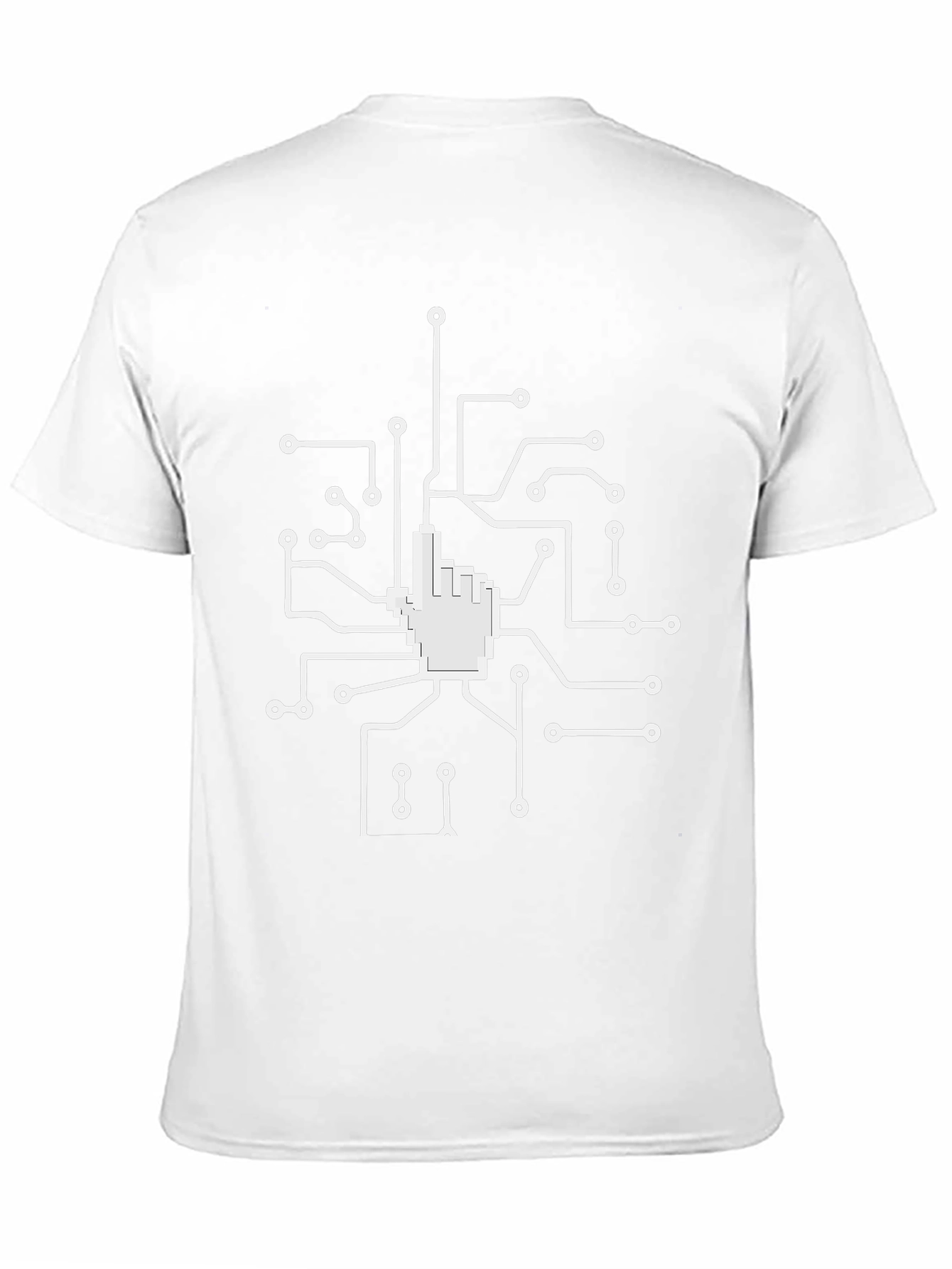 Black Circuit Hand Black T-Shirt - Geek Style view 11