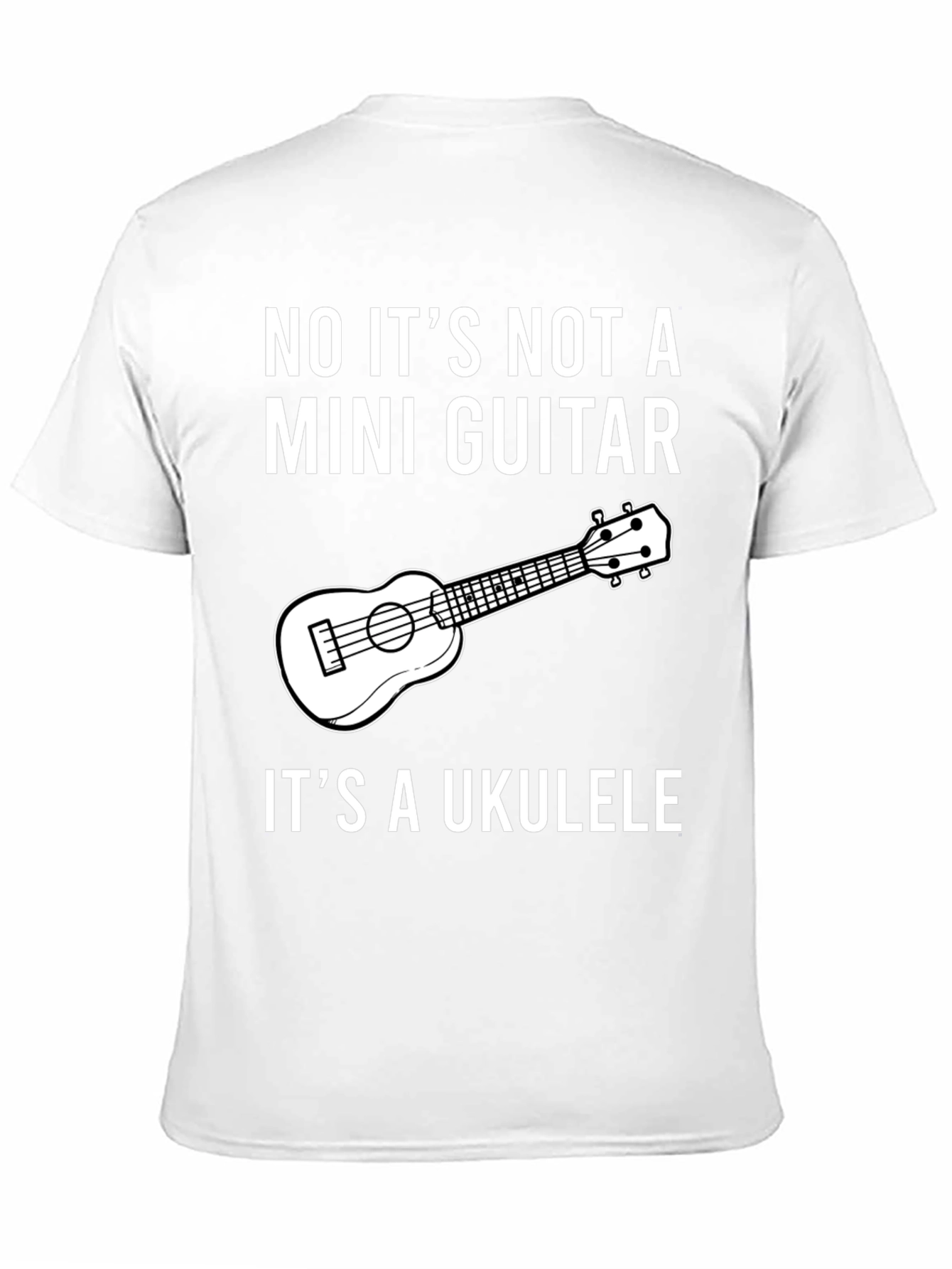 Black Ukulele Humor T-Shirt: Not a Mini Guitar! view 11