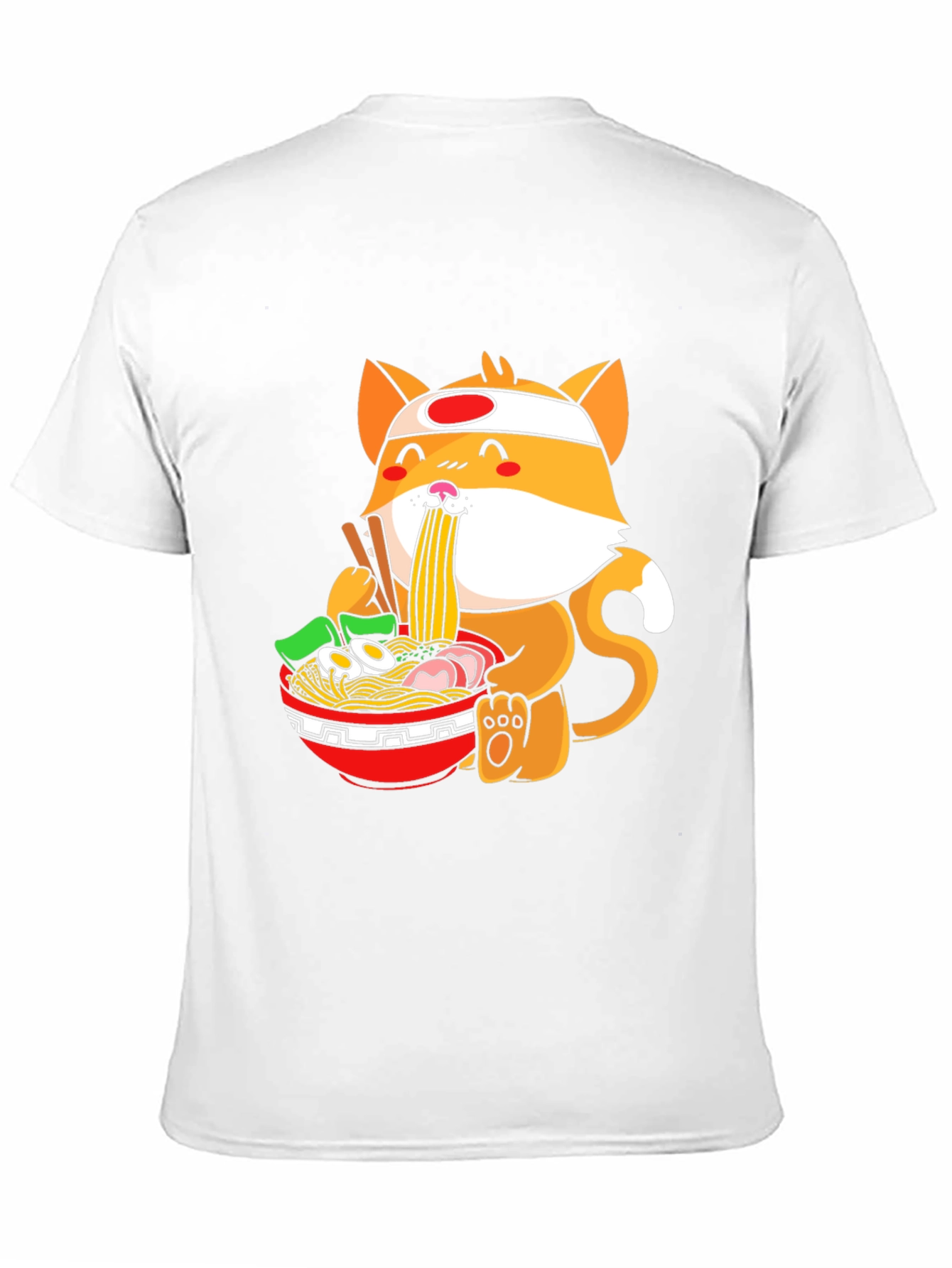Black Ramen Cat Graphic Tee - Casual Black T-Shirt view 11
