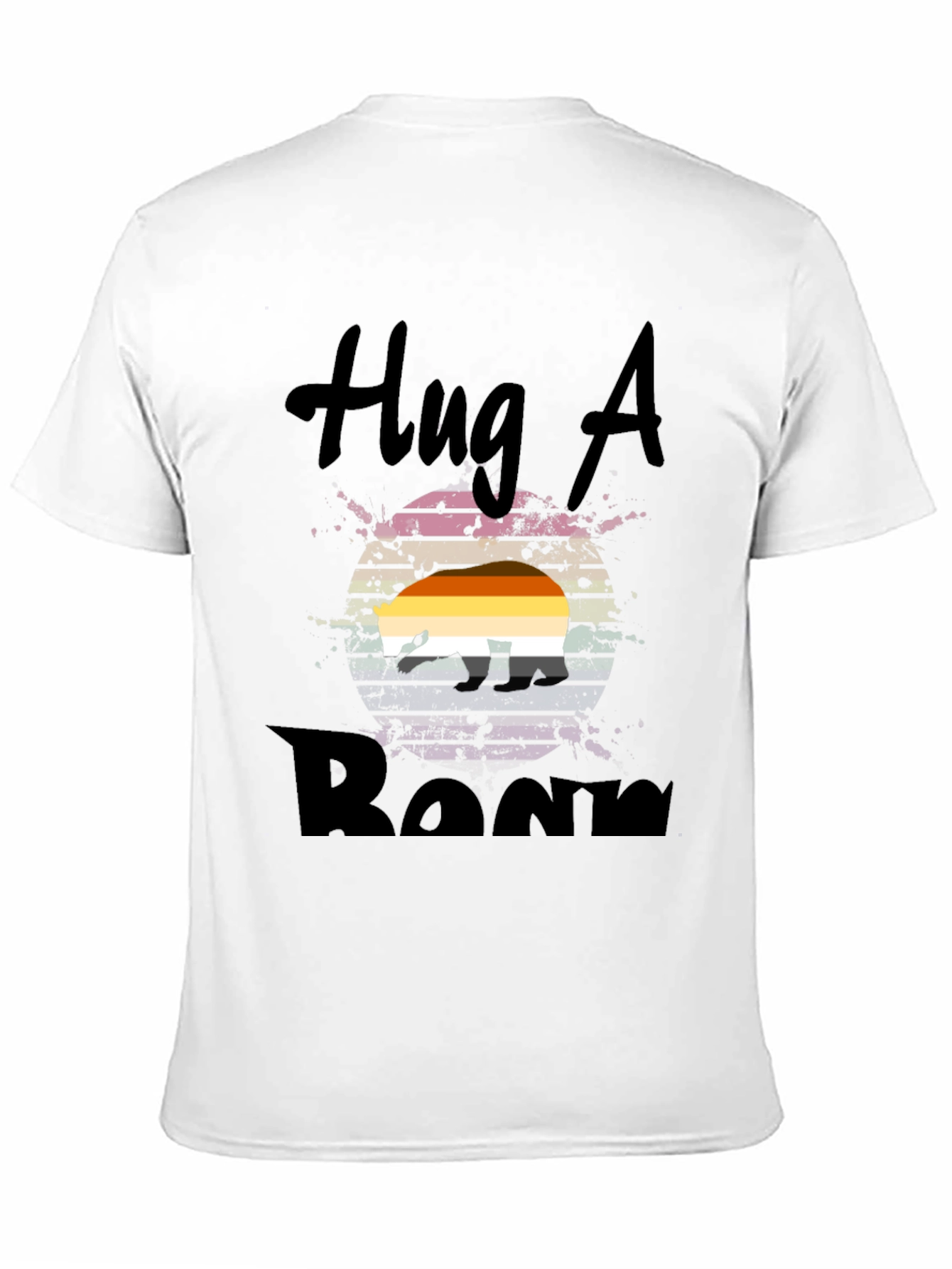 Black Hug A Bear Pride T-Shirt view 11