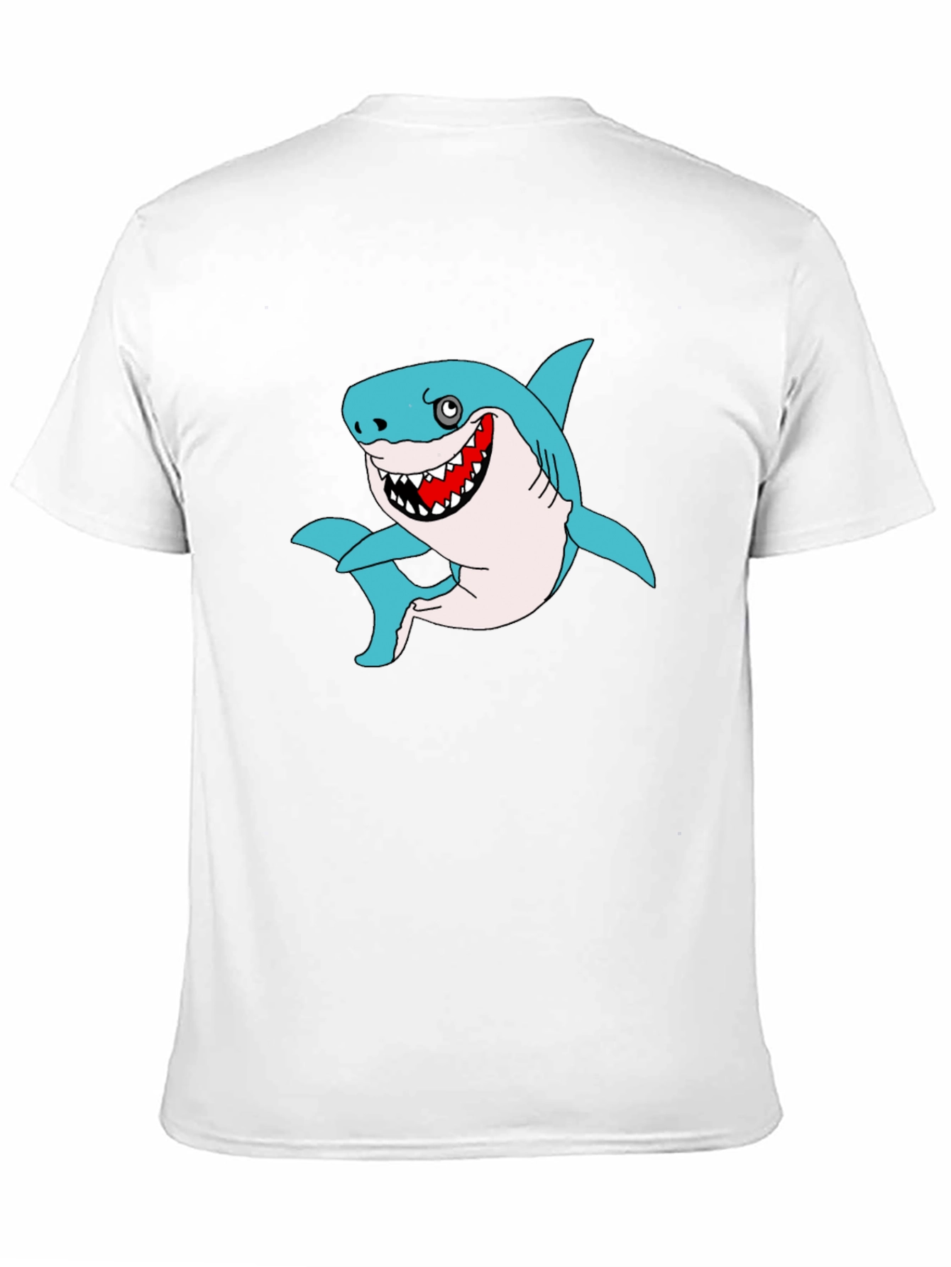 Black Funny Shark Graphic Black T-Shirt view 11