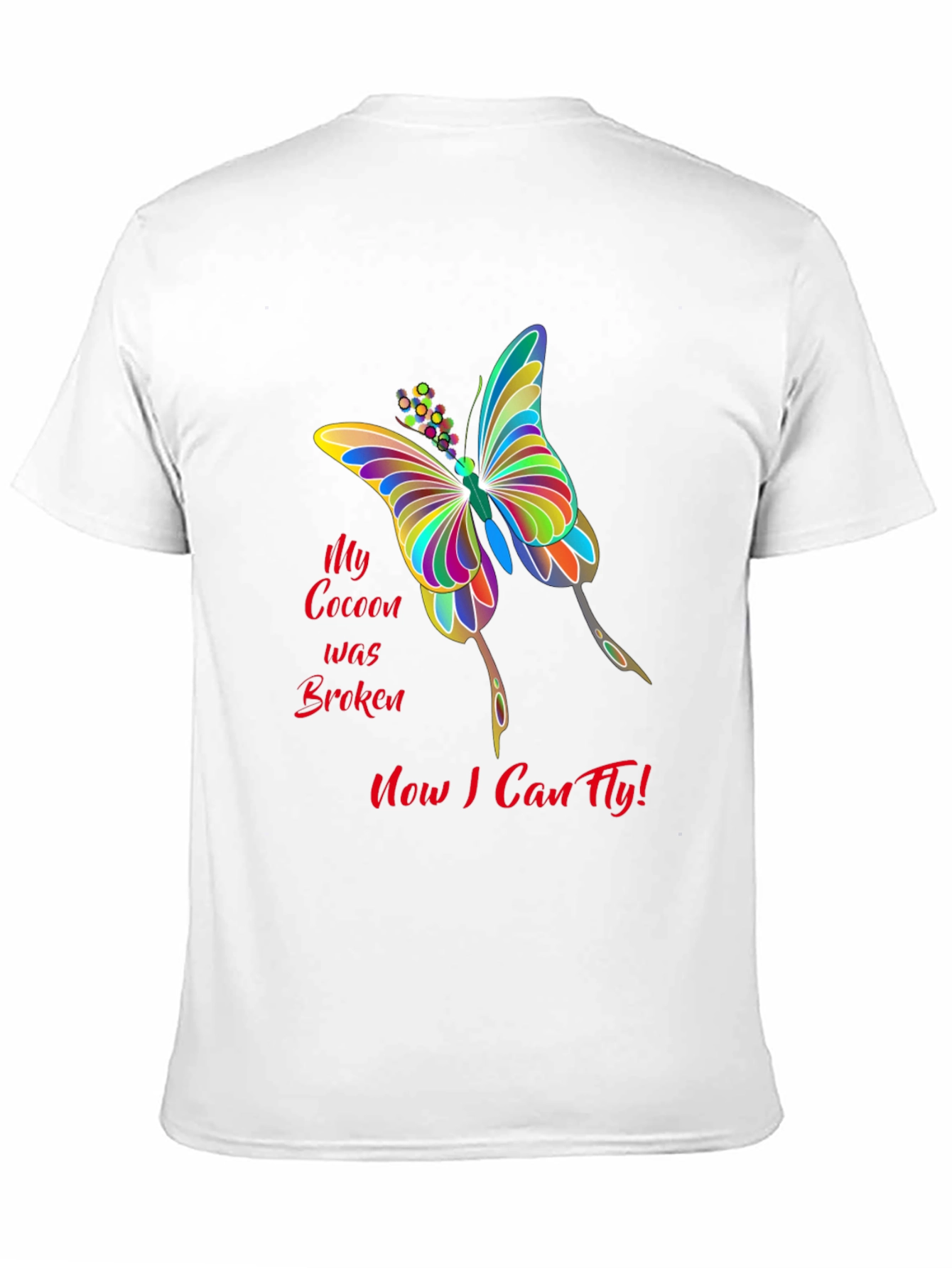 Black Butterfly Freedom Tee: "Now I Can Fly!" view 11
