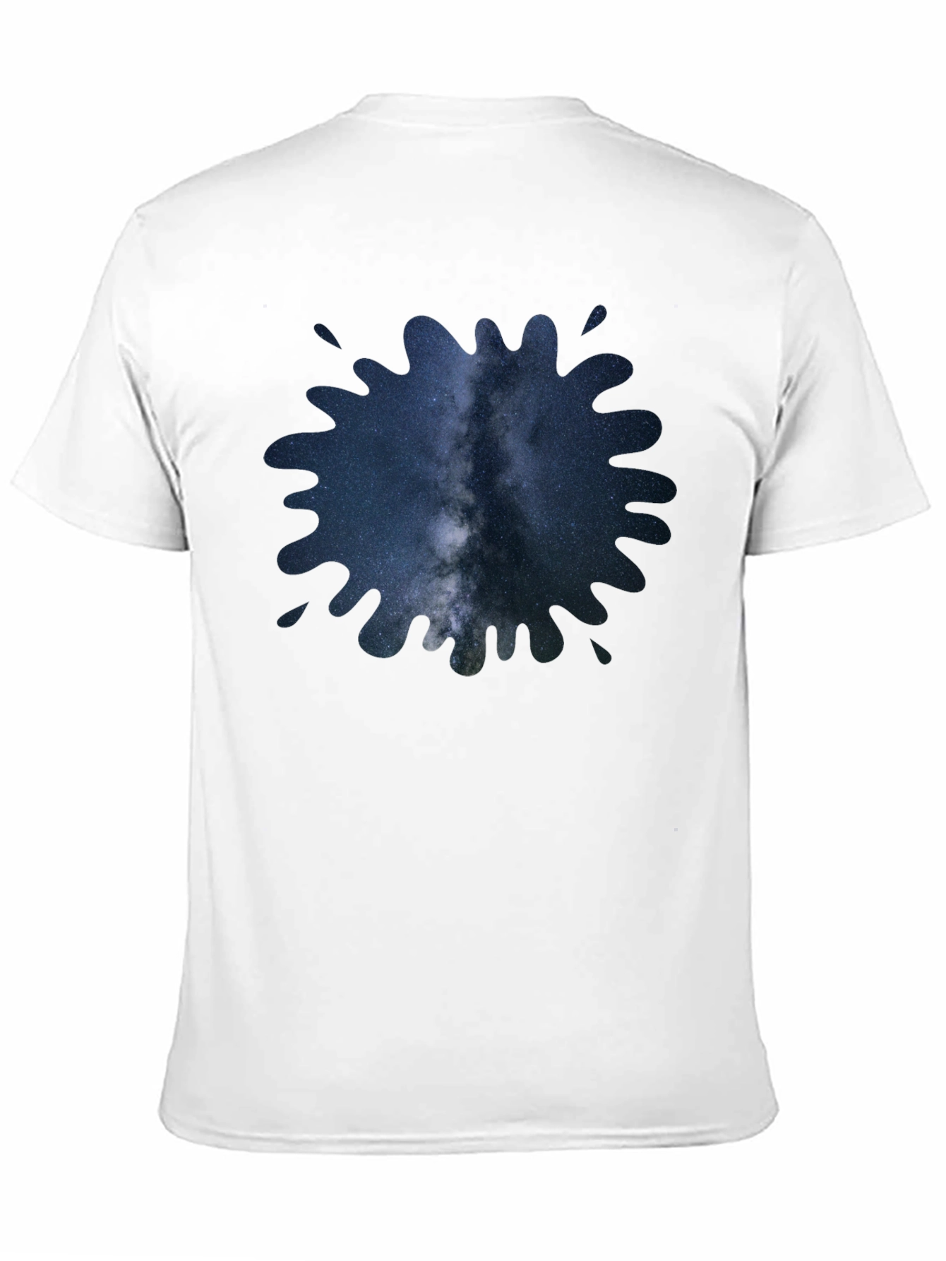 Black Galaxy Splash T-Shirt - Unique Space Design view 11