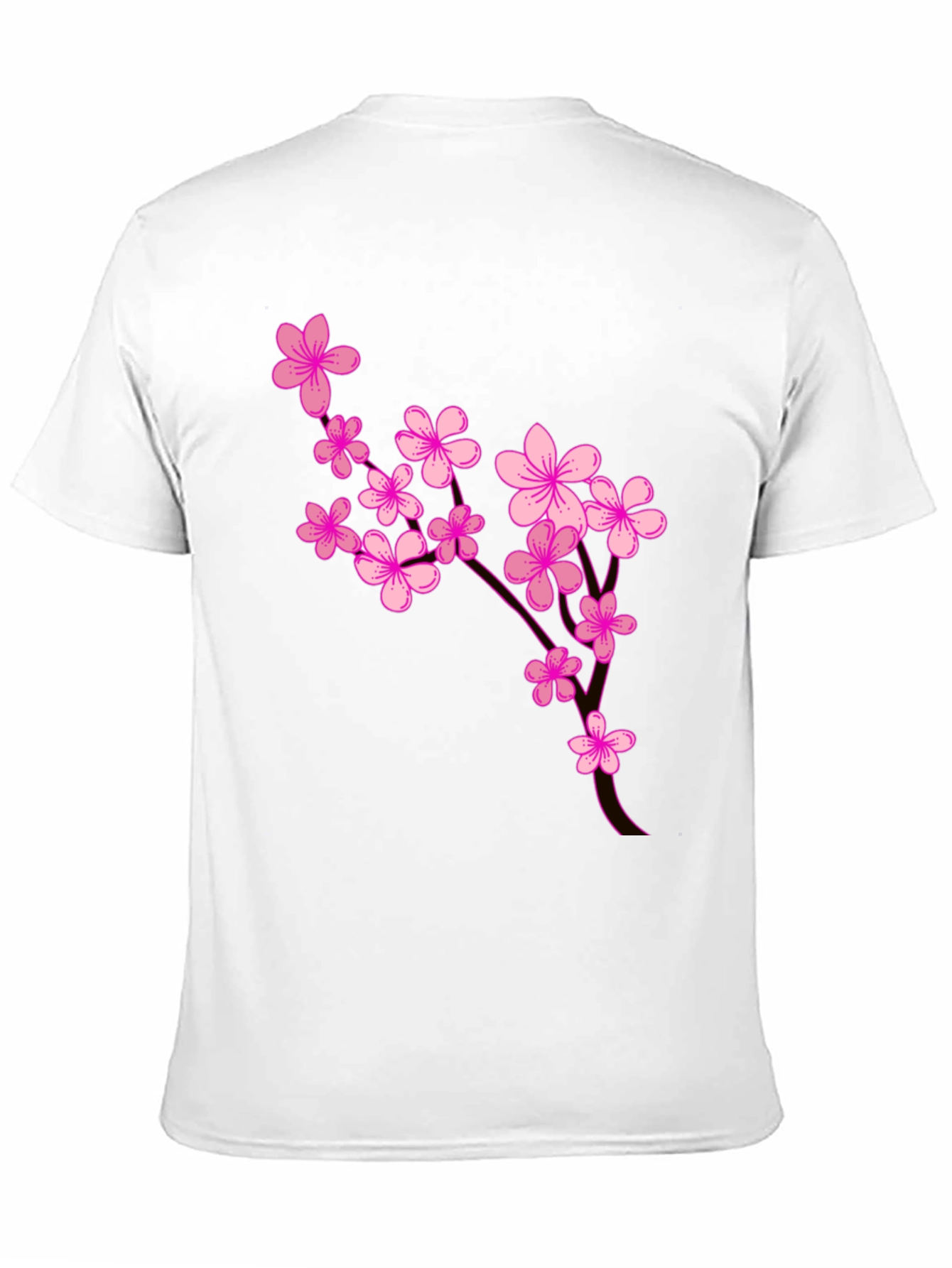 Black Floral Blossom Graphic Tee - Stylish Black T-Shirt view 11