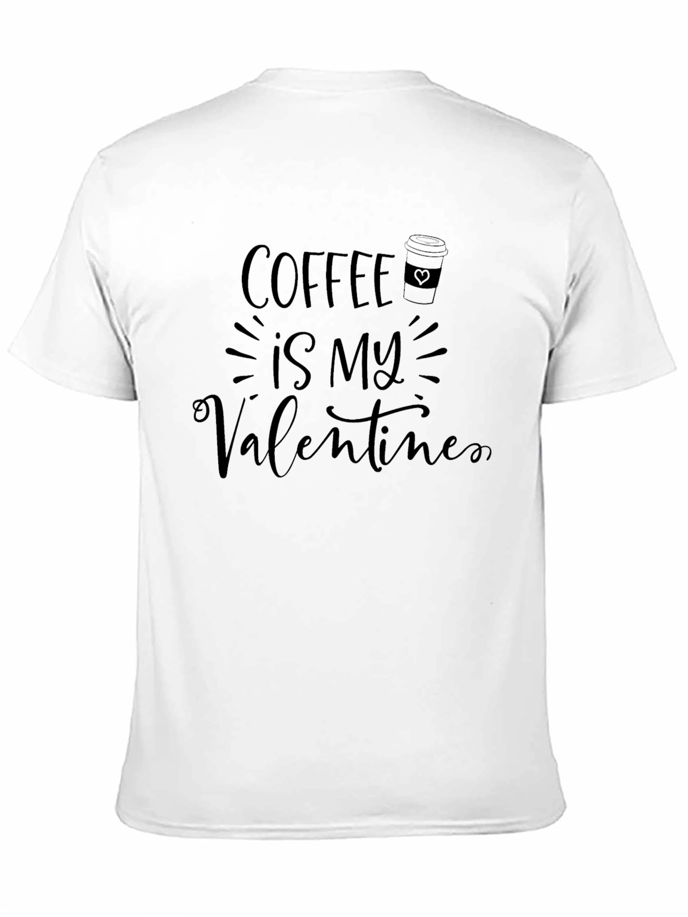 Black Coffee is My Valentine T-Shirt - Black view 11