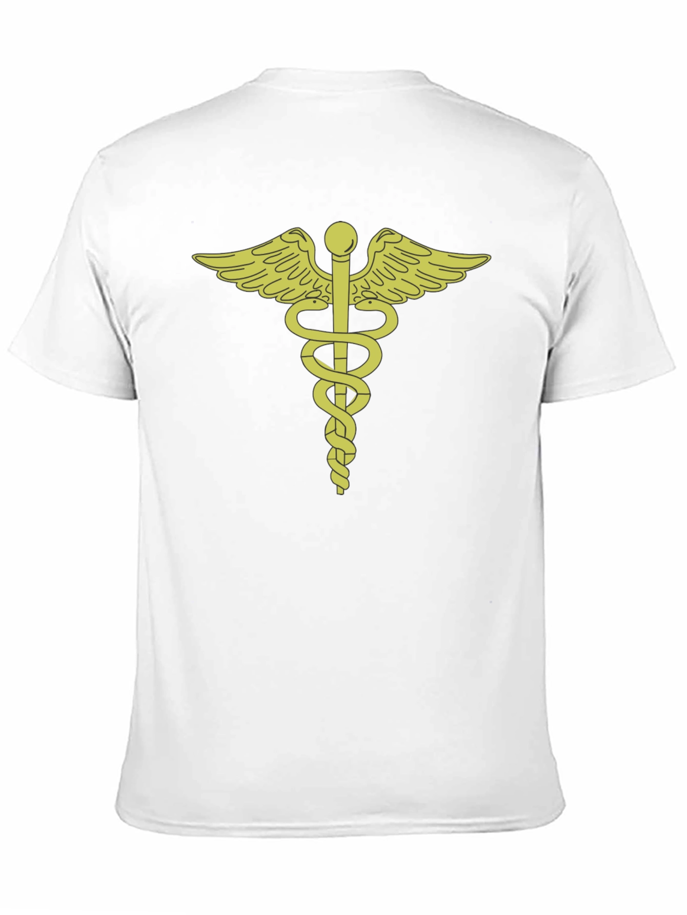 Black Caduceus Symbol Graphic T-Shirt - Medical Theme view 11