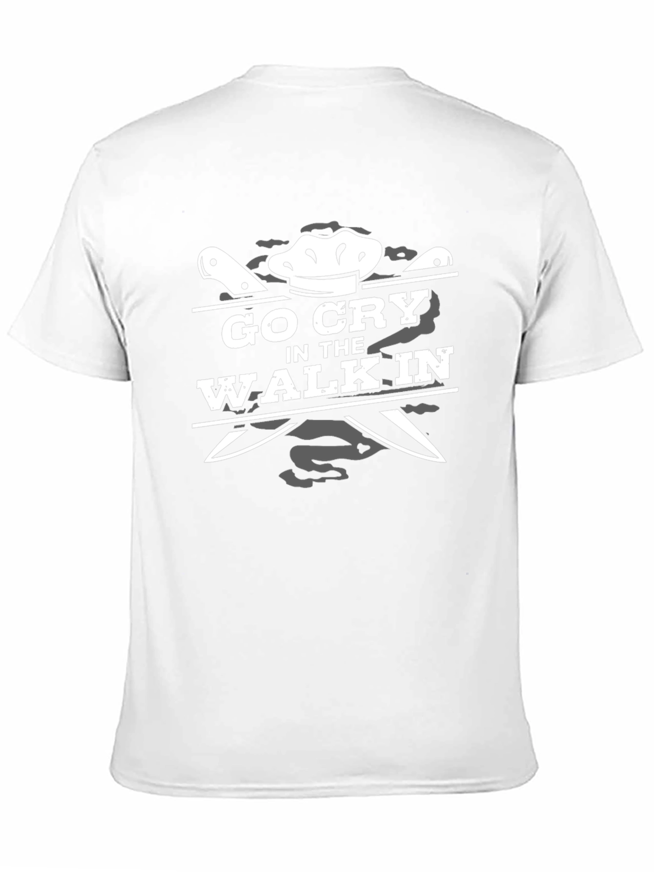 Black Go Cry in the Walk-In Chef T-Shirt view 11