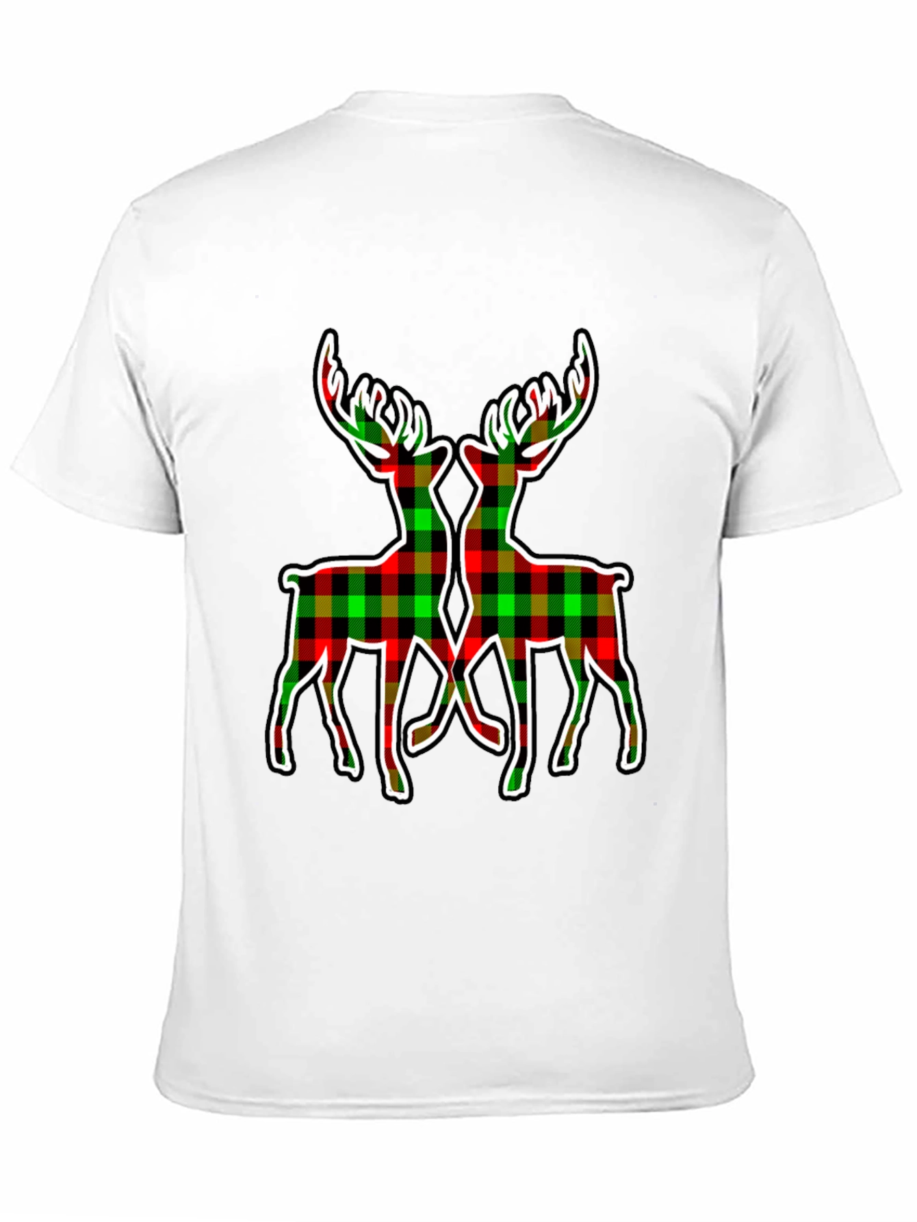 Black Plaid Deer Graphic Tee - Holiday Style view 11