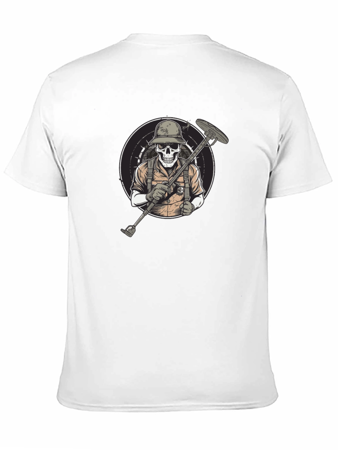 Black Skull Metal Detector T-Shirt view 11