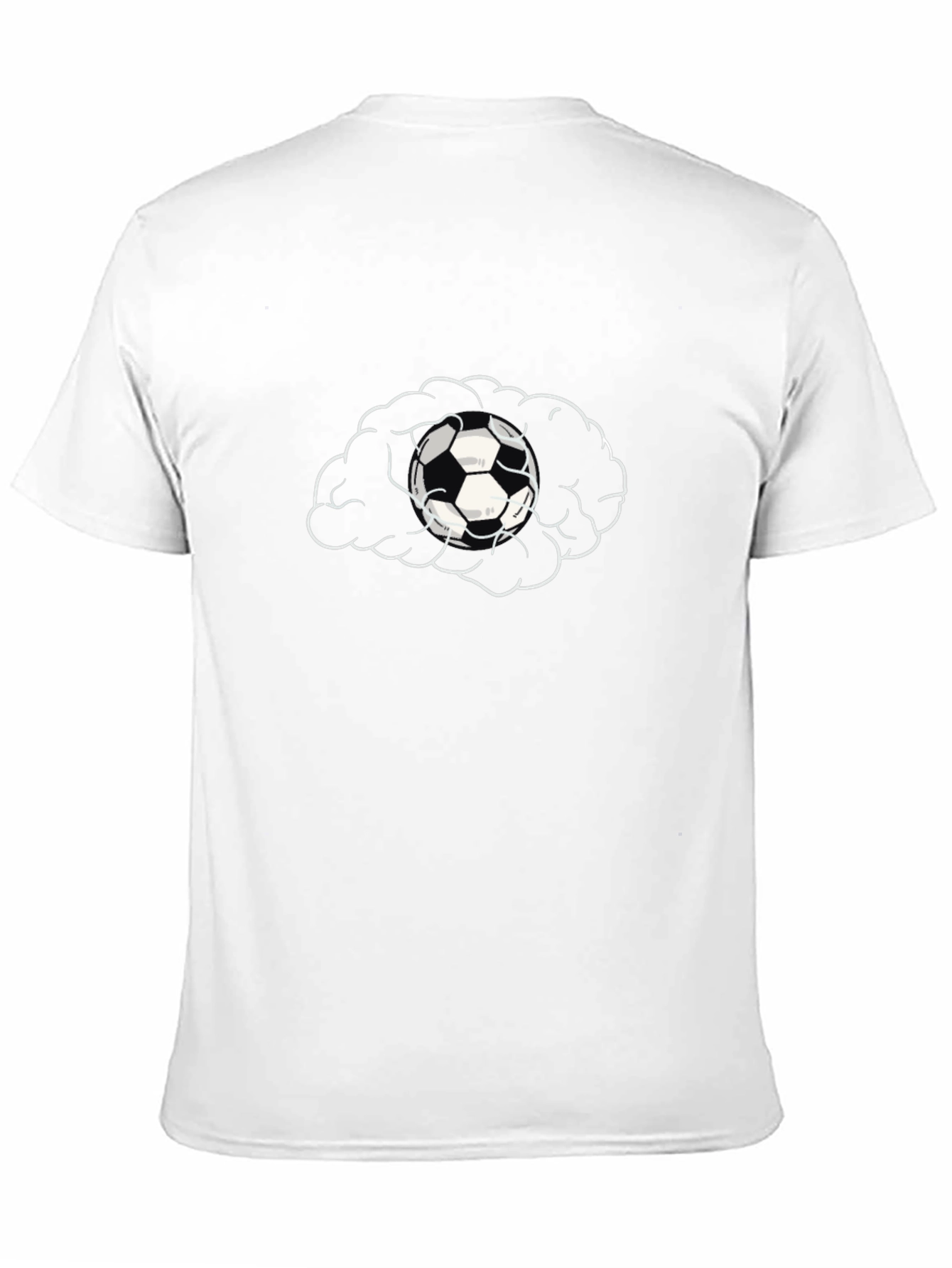 Black Brain Soccer T-Shirt - Black view 11