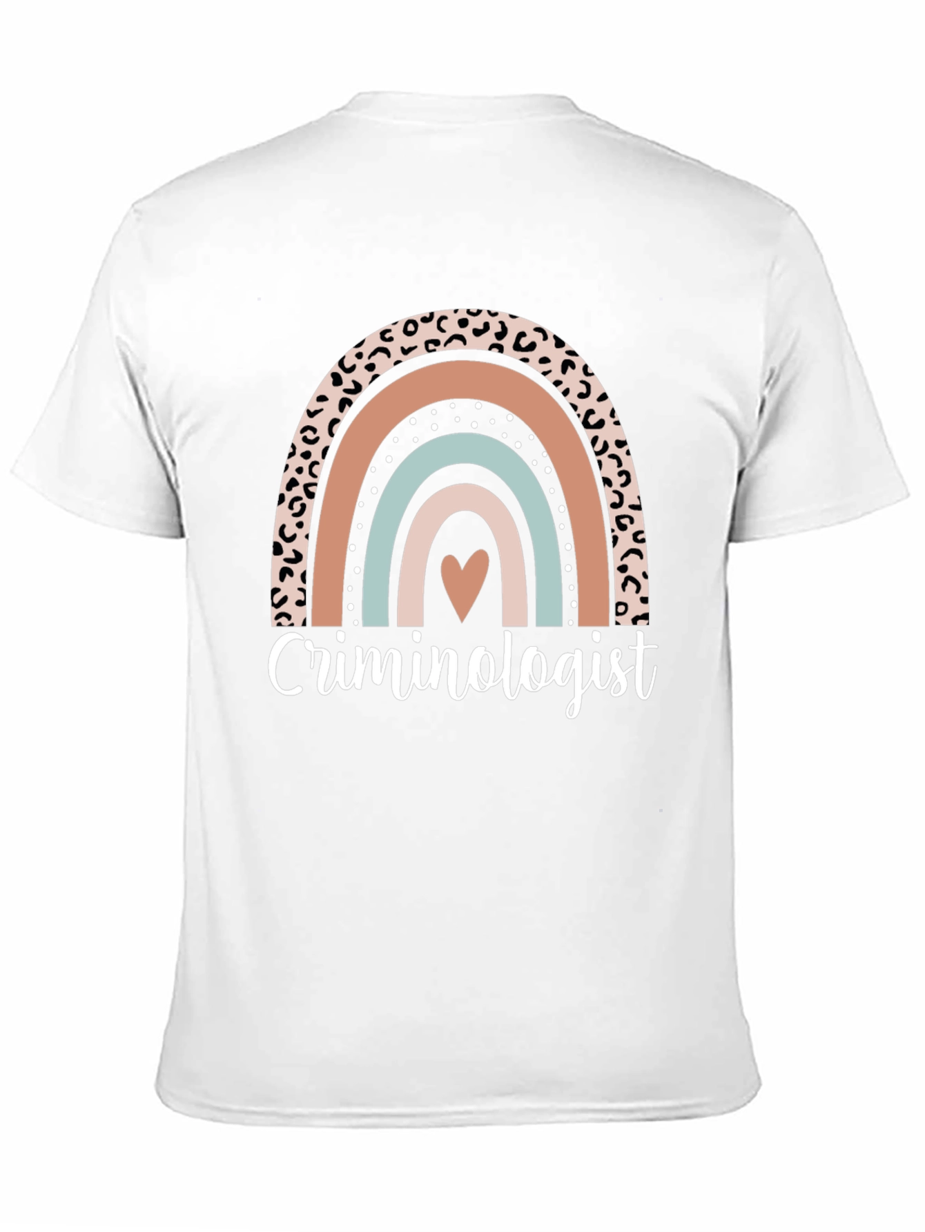Black Criminologist Rainbow Graphic T-Shirt view 11