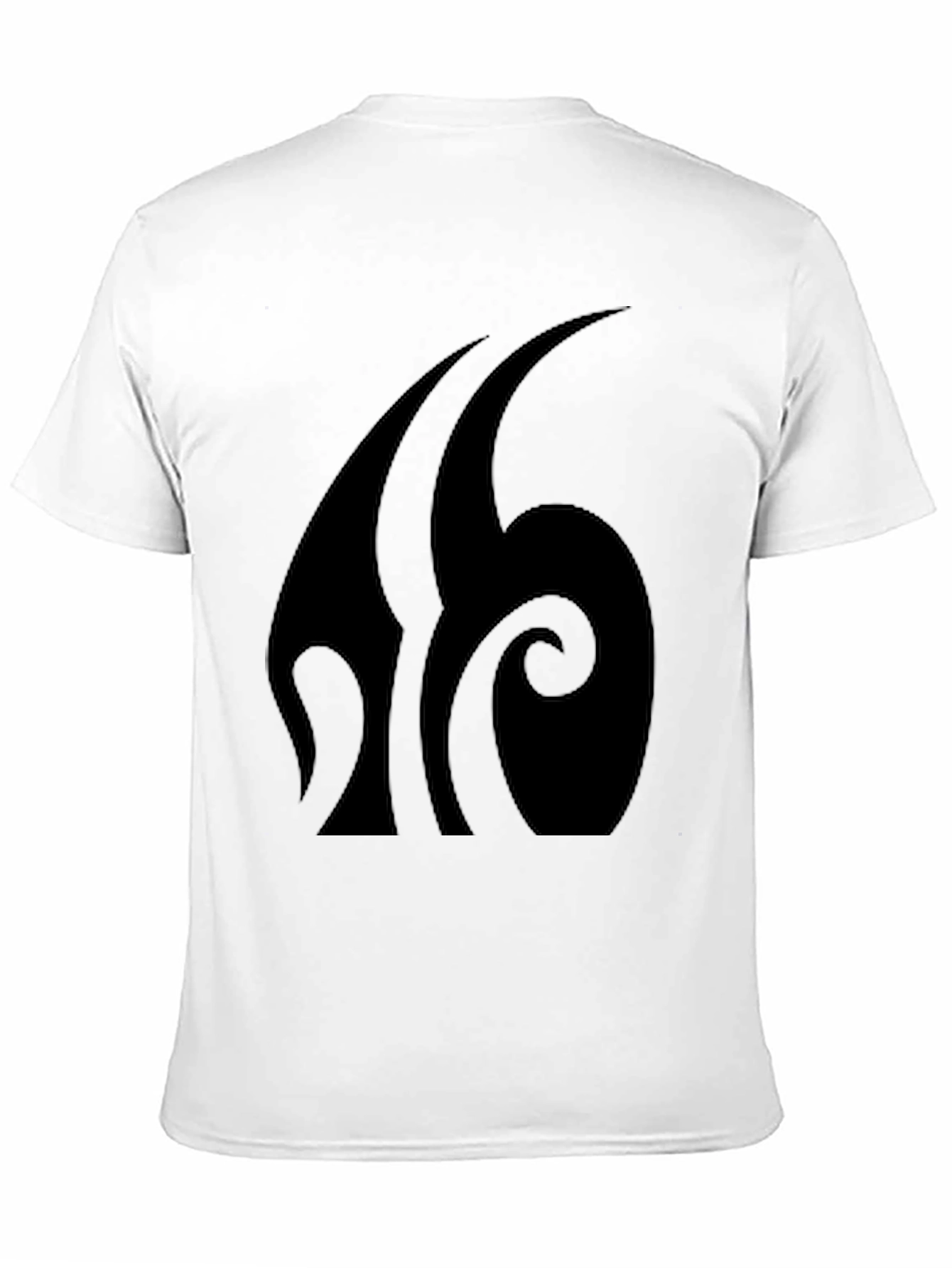 Black Black Graphic Tee - Abstract Swirl Design view 11