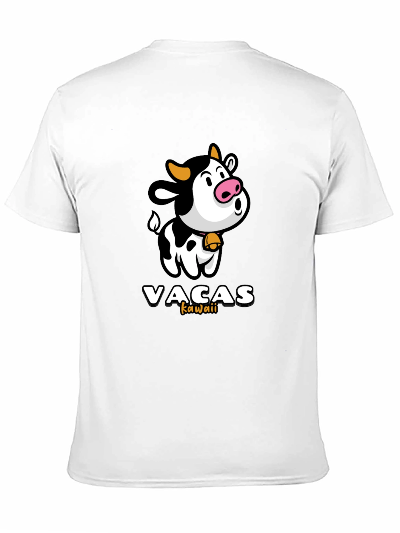 Black Kawaii Cow T-Shirt - Cute Animal Graphic Tee view 11