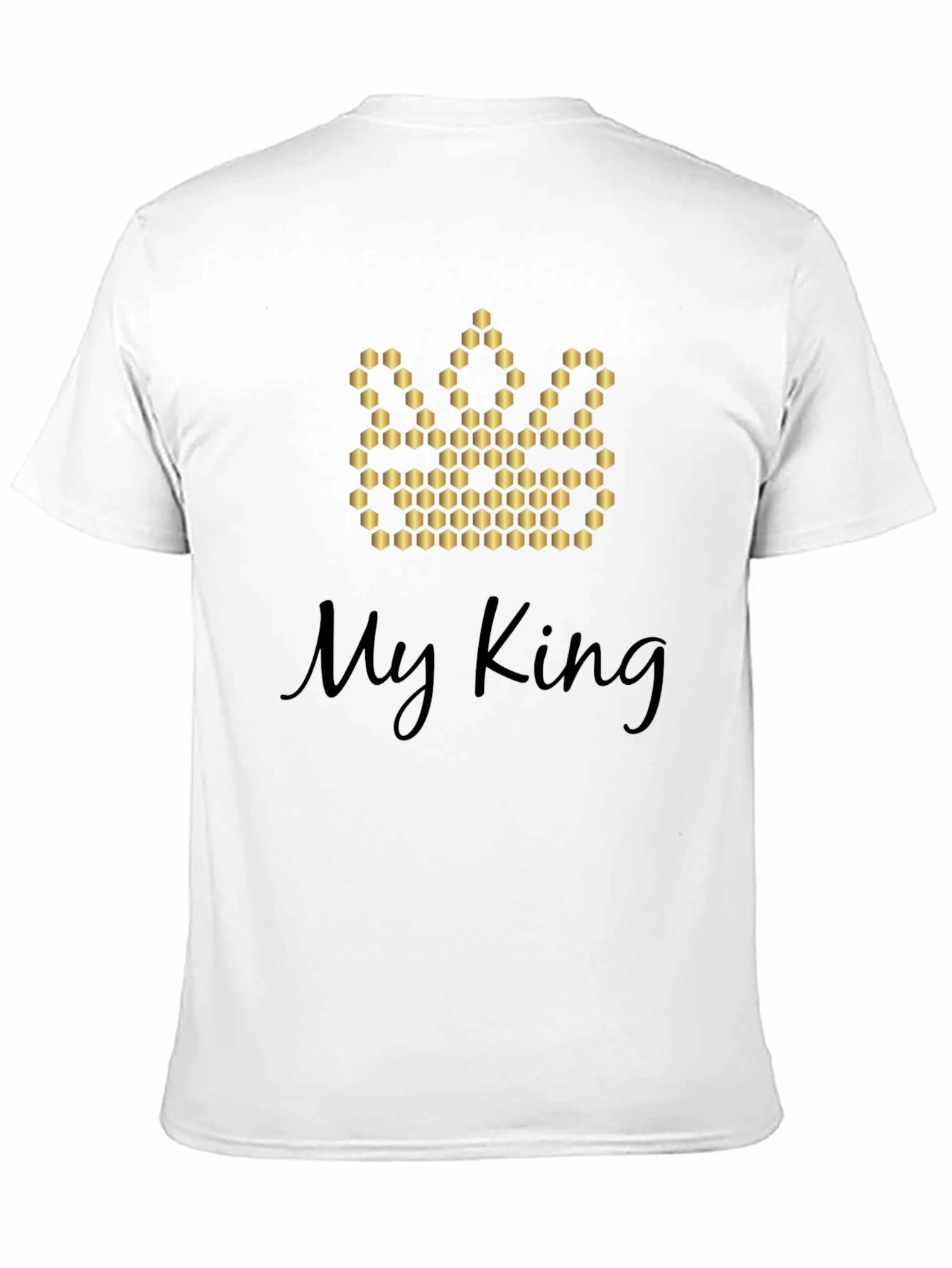 Black My King Graphic Tee - Crown Design, Soft Cotton Blend view 11