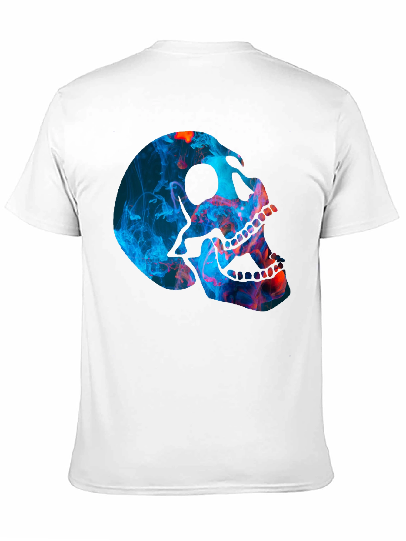 Black Smoky Skull Graphic T-Shirt - Black view 11