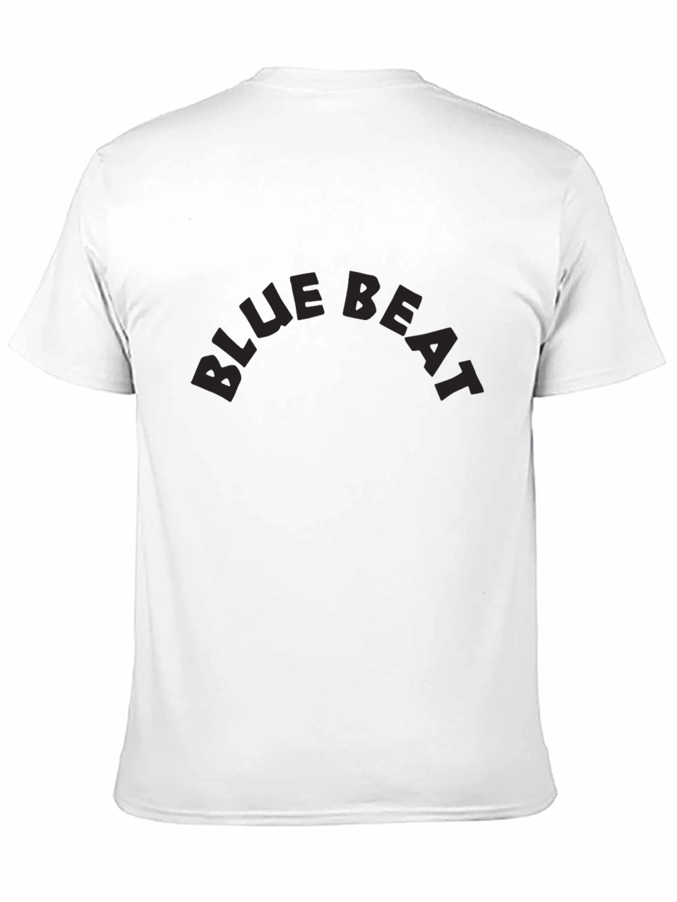 Black Blue Beat Graphic T-Shirt - Black Crew Neck Tee view 11