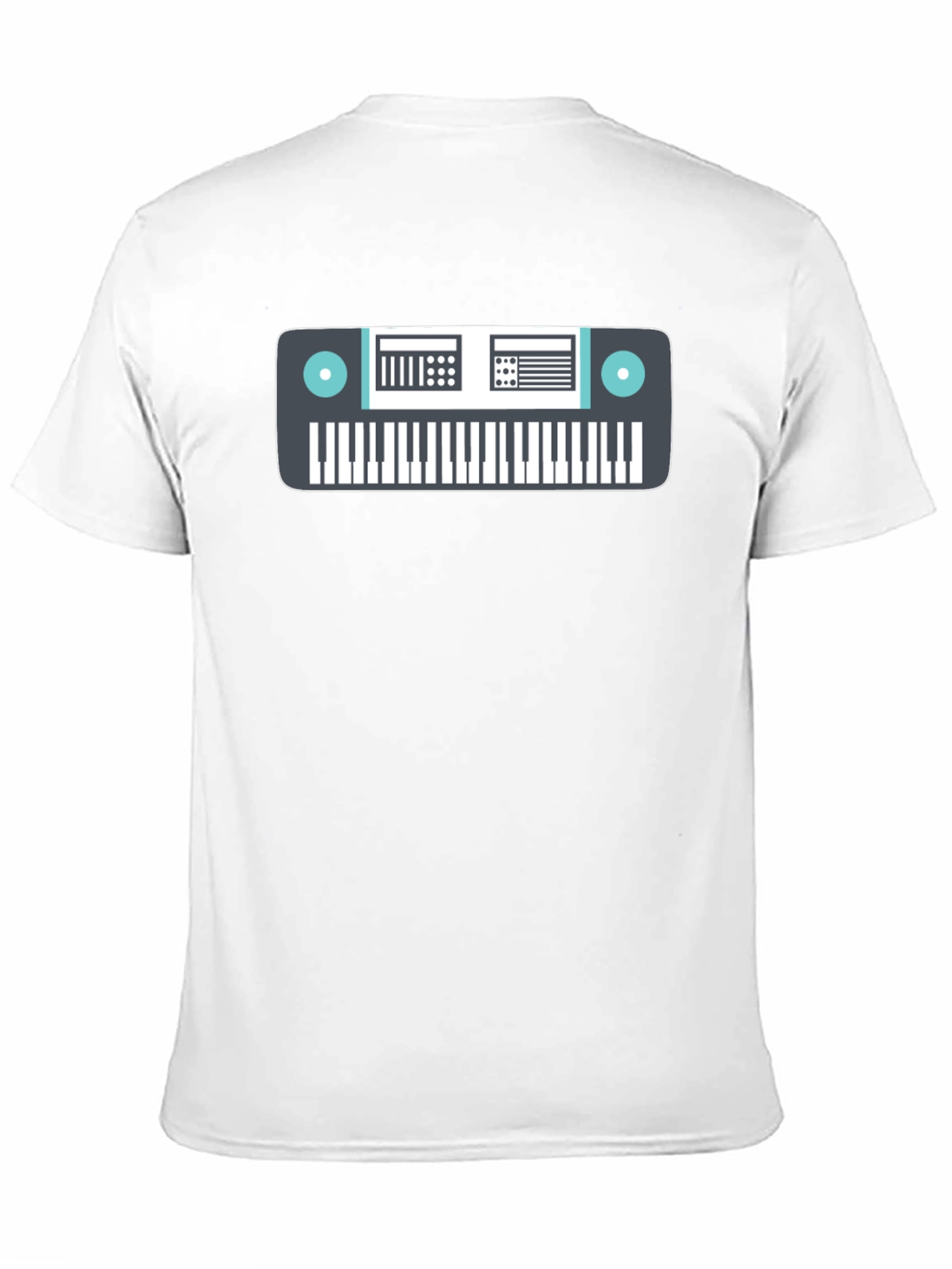 Black Keyboard Graphic Tee - Music Lover's Black T-Shirt view 11