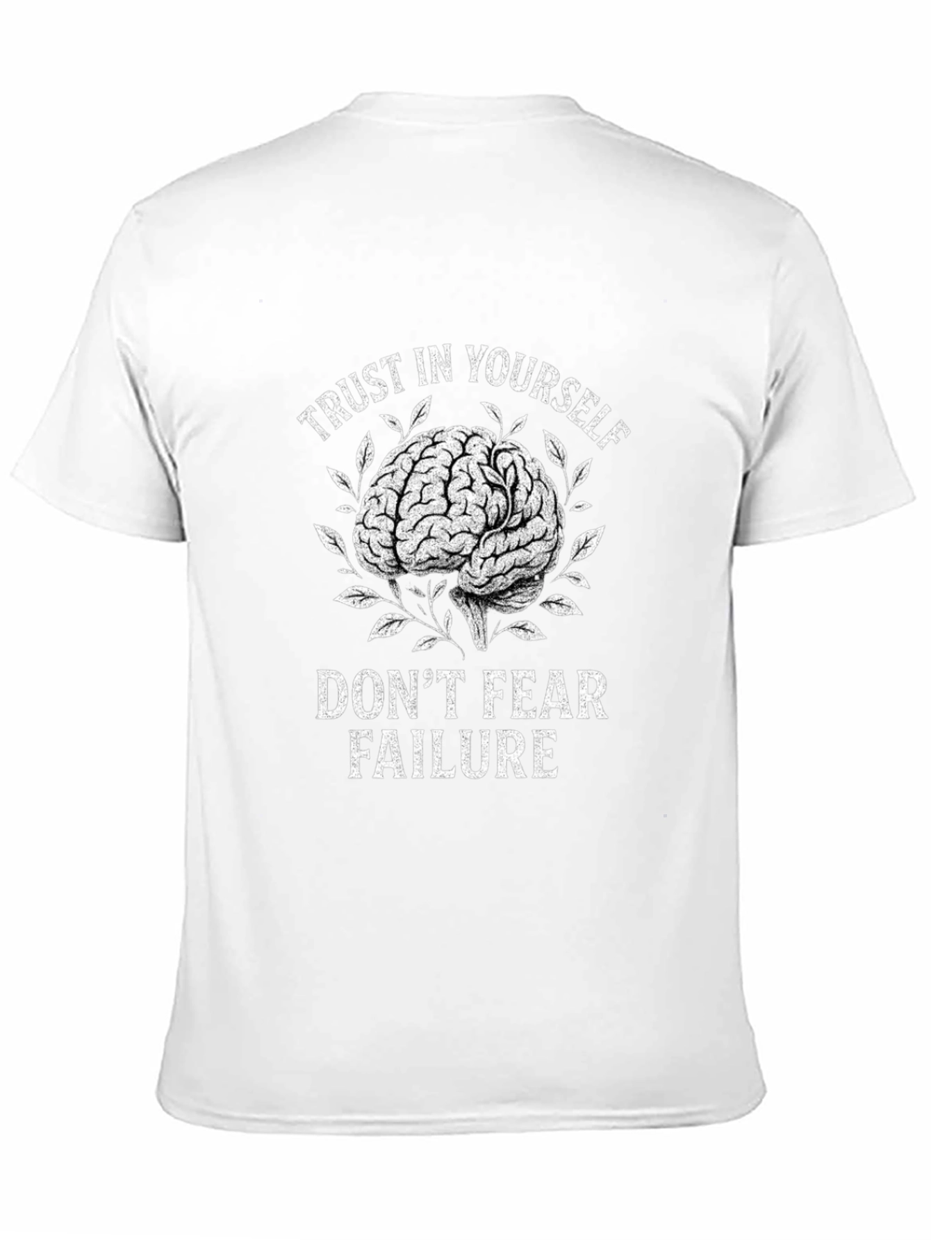 Black Trust Yourself Brain Graphic T-Shirt view 11