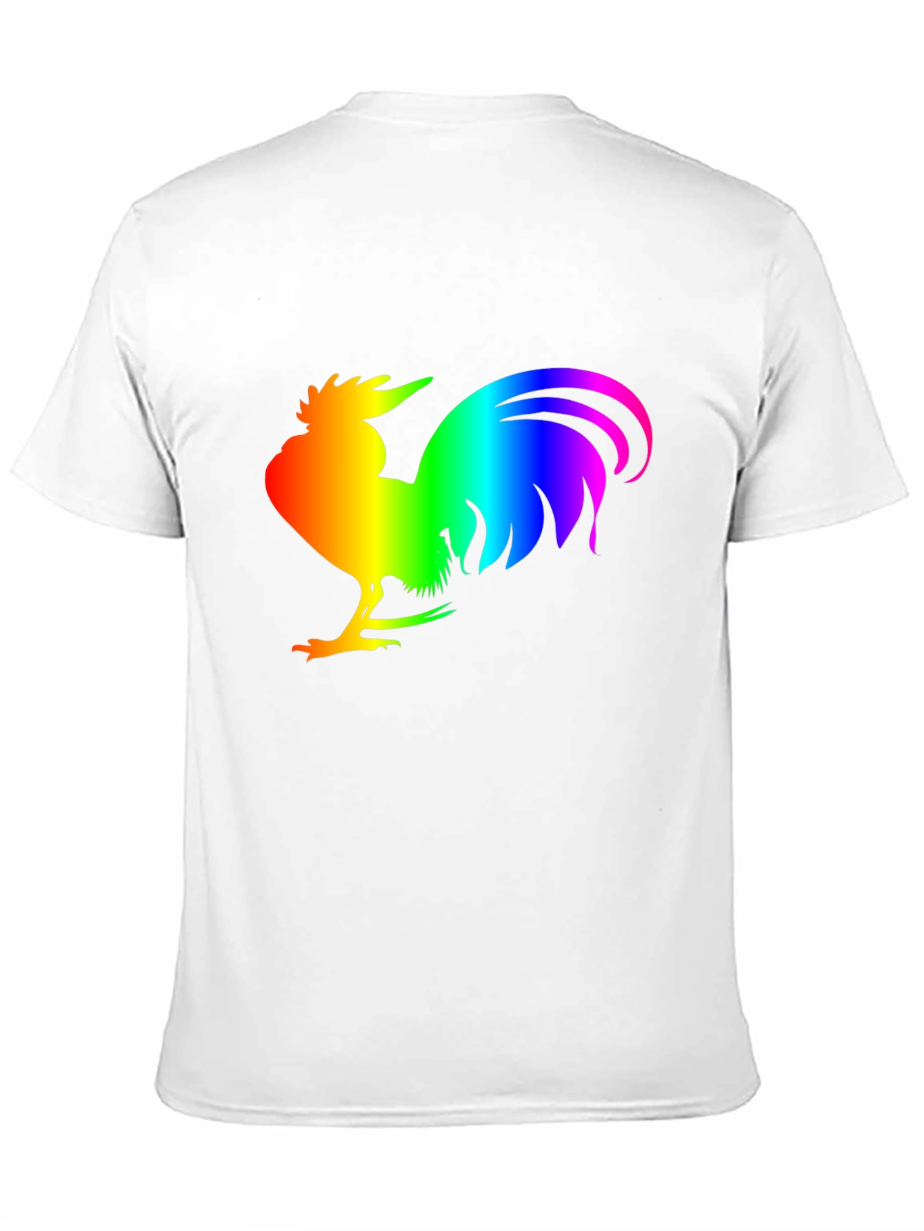 Black Rainbow Rooster Graphic Tee - Black Cotton Comfort view 11