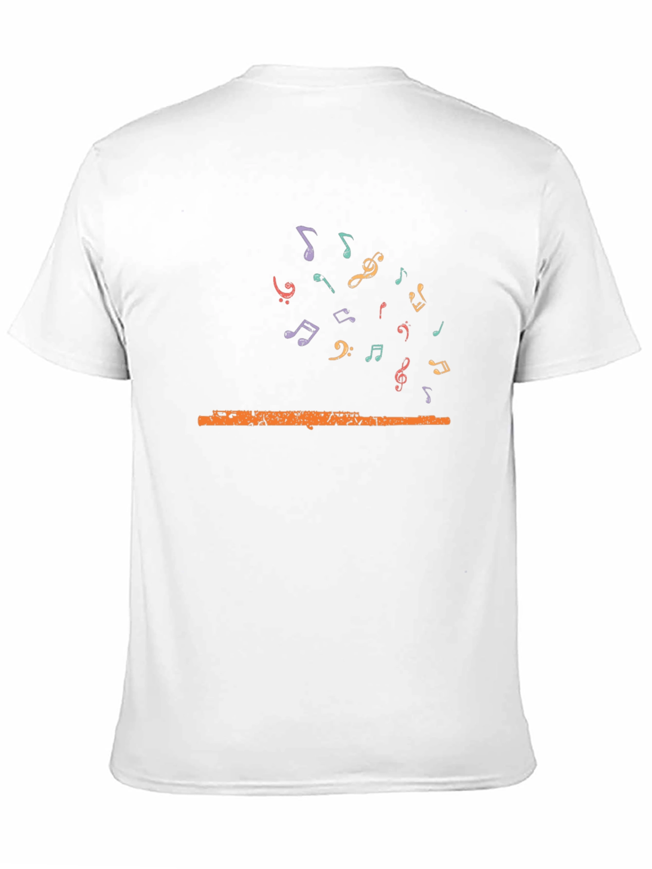 Black Musical Flute Graphic Tee - Unisex Black T-Shirt view 11