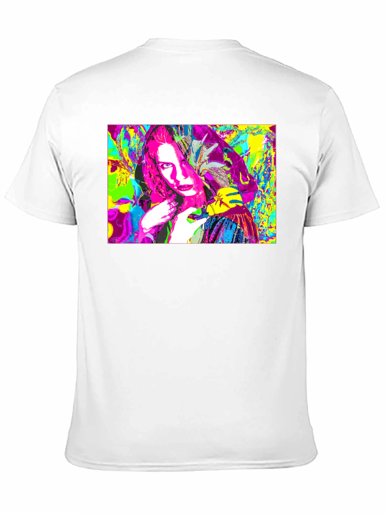 Black Abstract Pop Art Graphic Tee - Black Unisex T-Shirt view 11