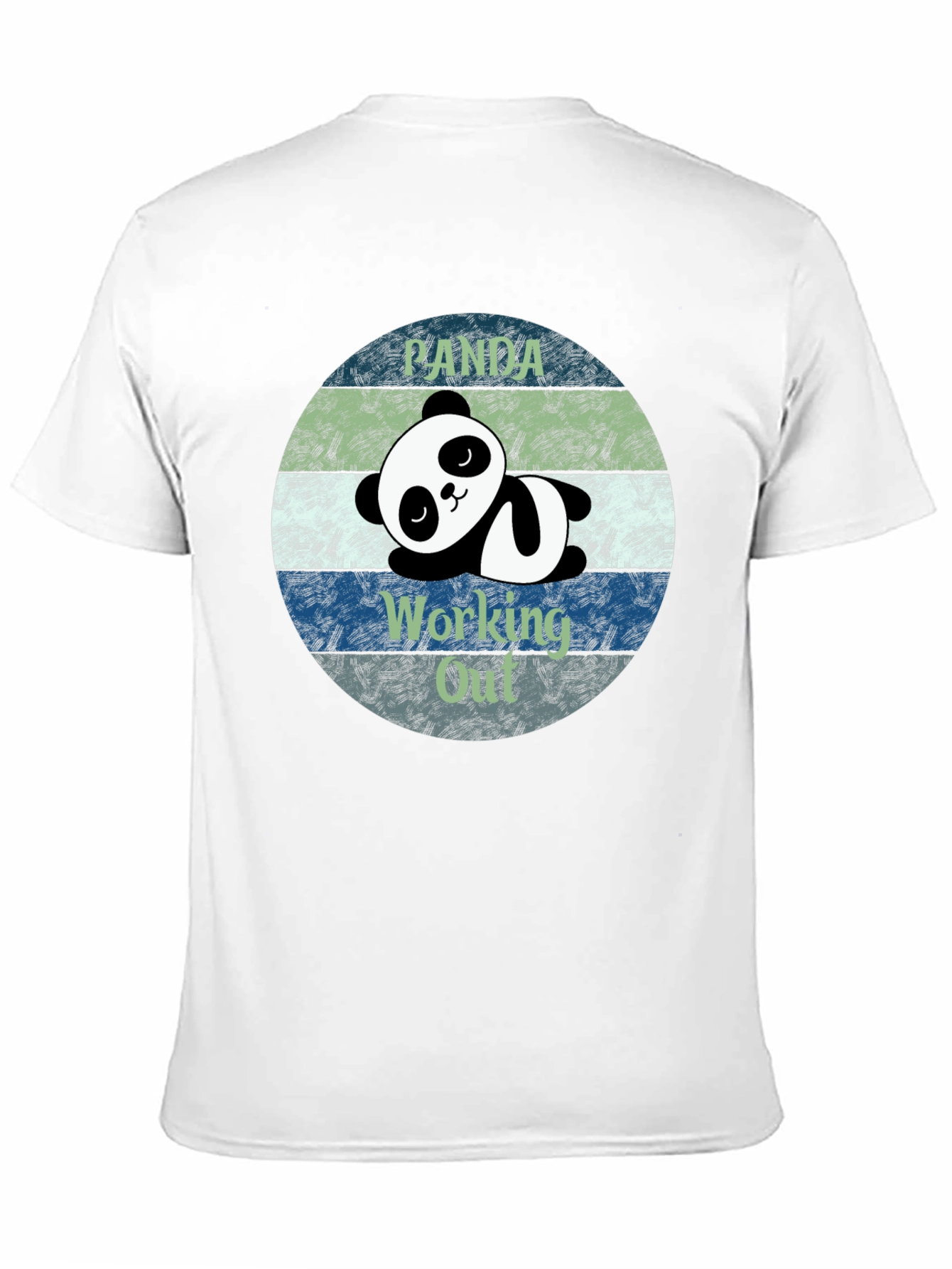 Black Panda Working Out Funny T-Shirt view 11