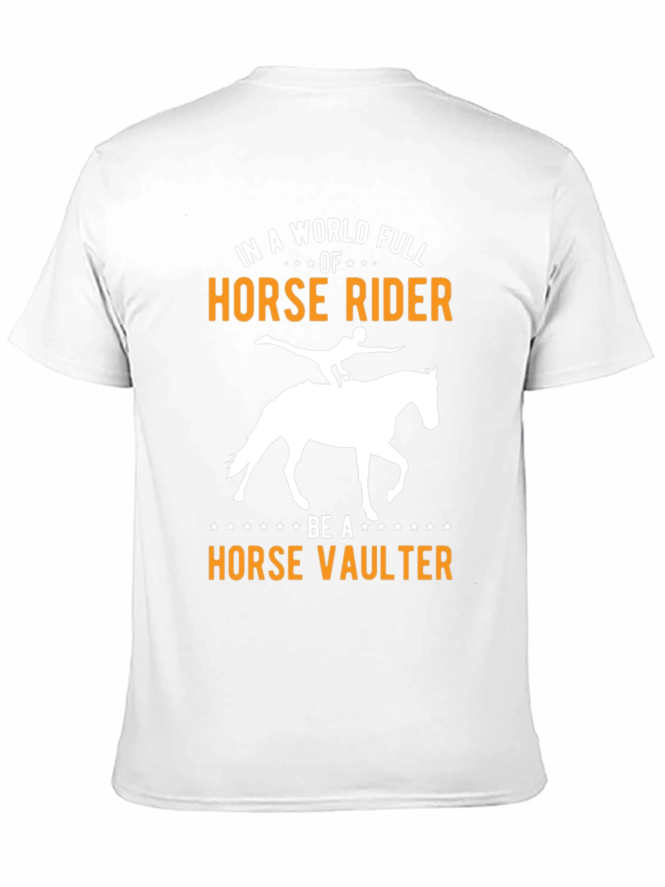 Black Horse Rider vs Horse Vaulter Graphic T-Shirt view 11