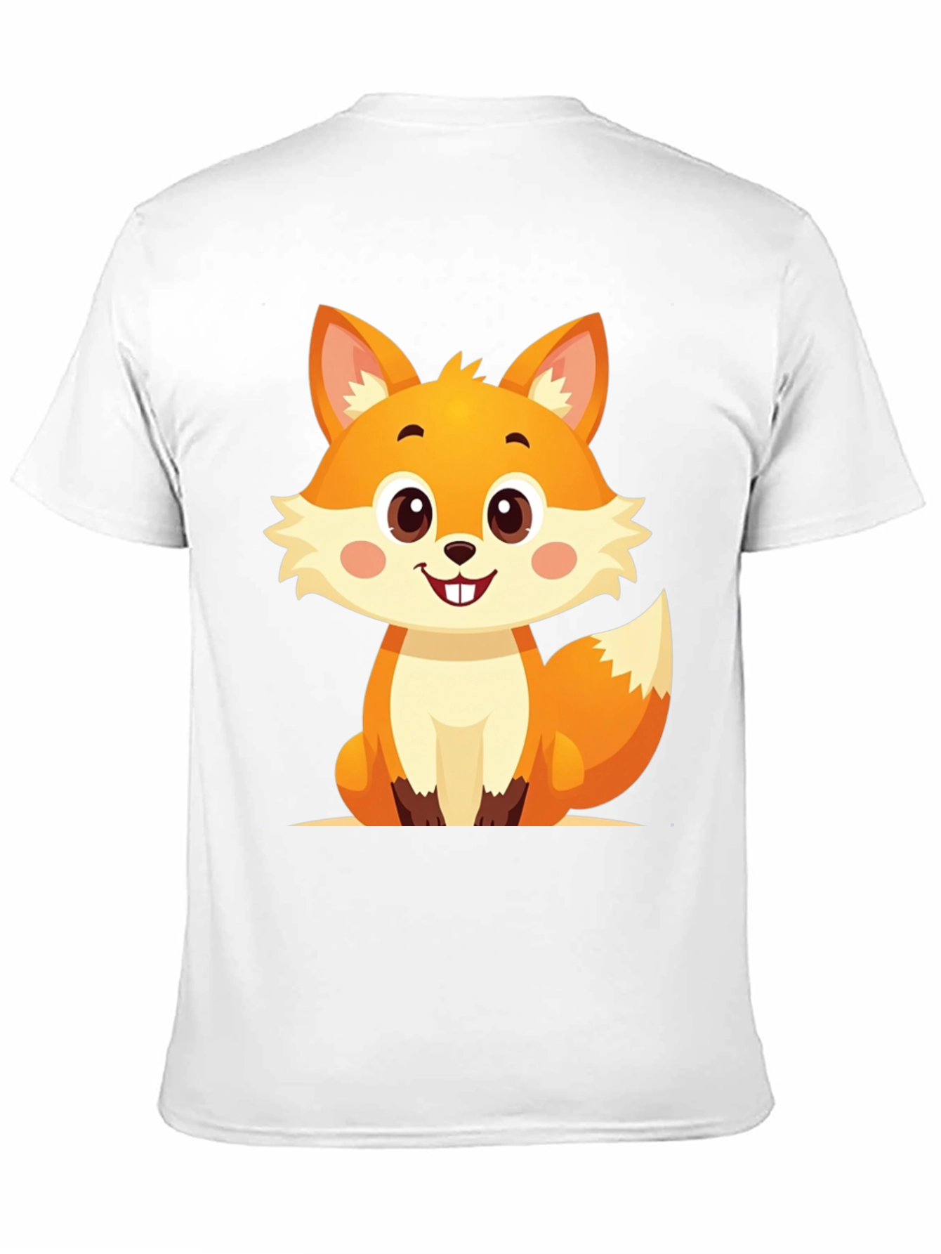 Black Cute Cartoon Fox Graphic Tee view 11