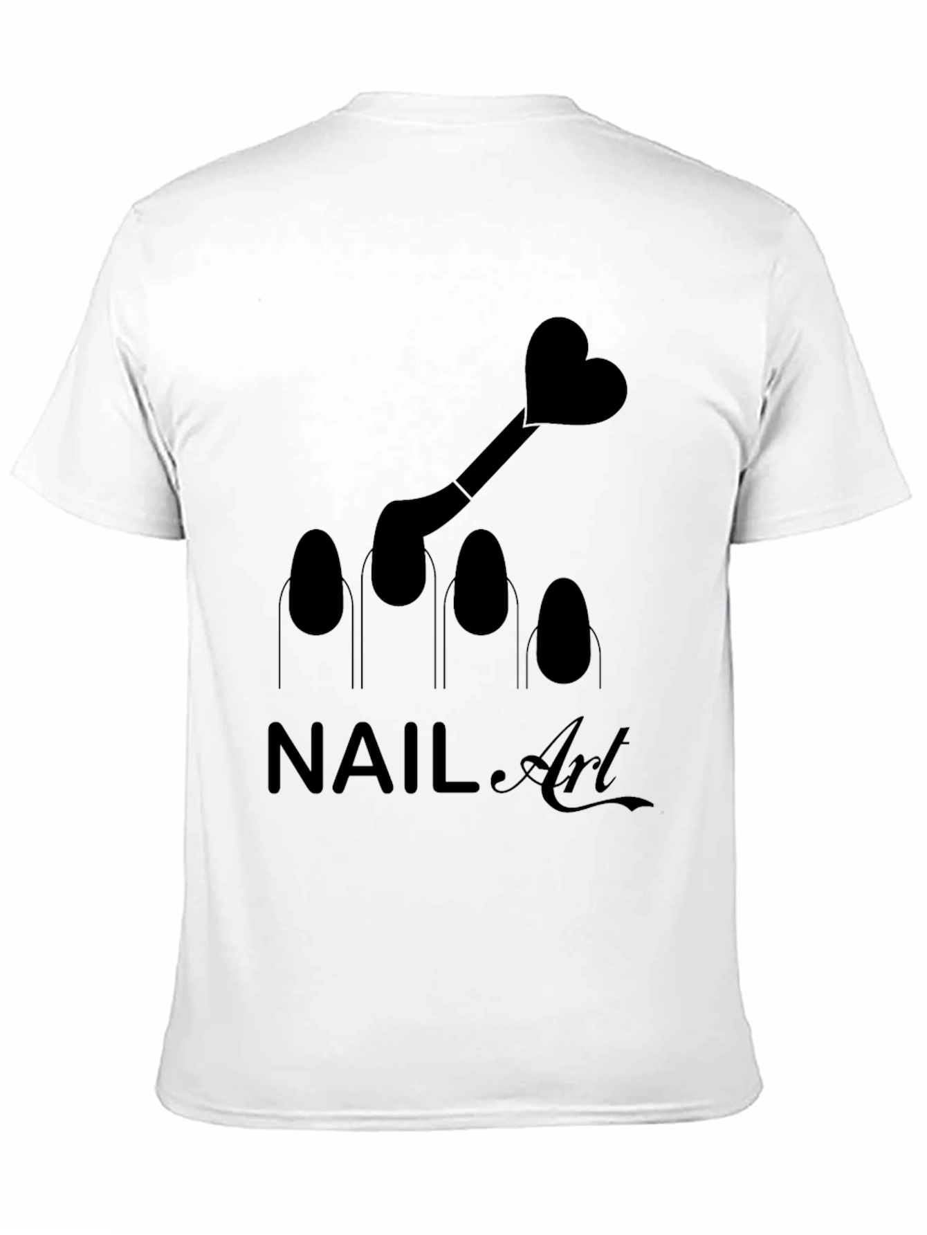Black Nail Art T-Shirt - Unique Design for Beauty Lovers view 11