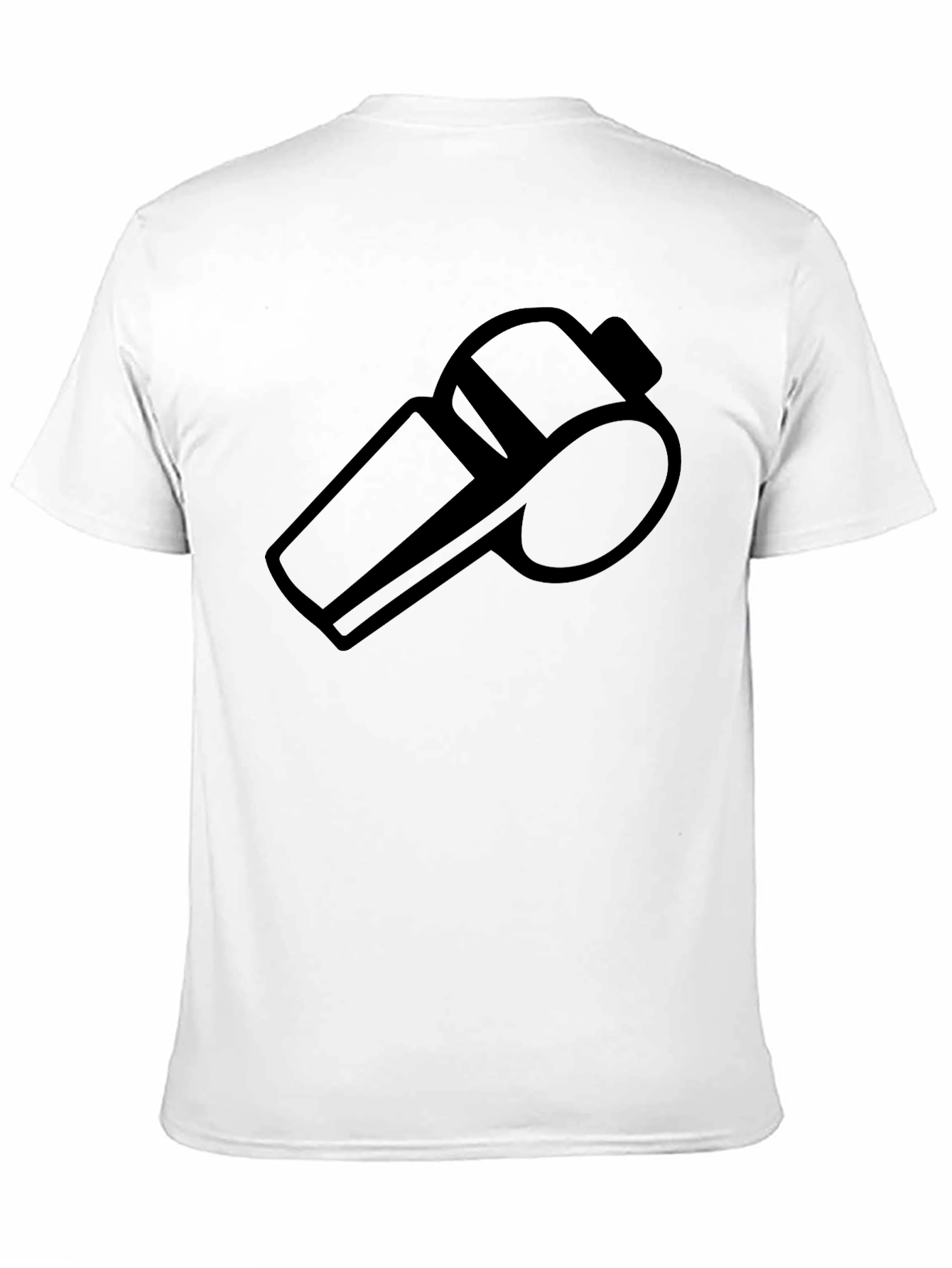 Black Referee Whistle Graphic Tee - Black Cotton T-Shirt view 11