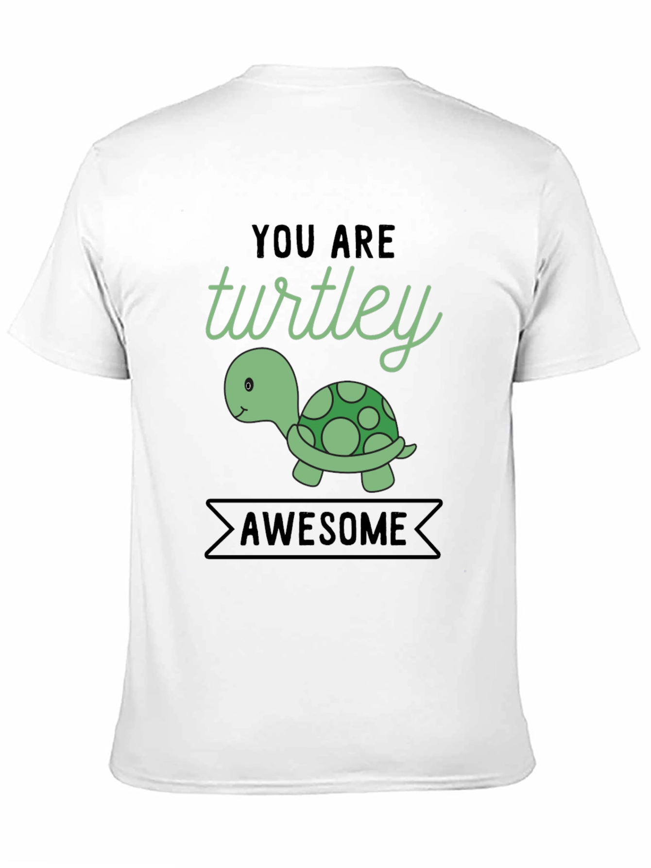 Black You are Turtley Awesome Graphic T-Shirt view 11