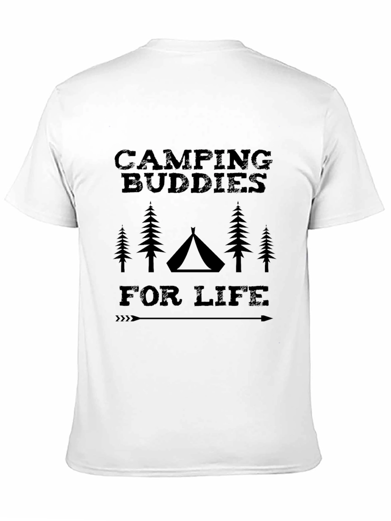 Black Camping Buddies For Life T-Shirt view 11