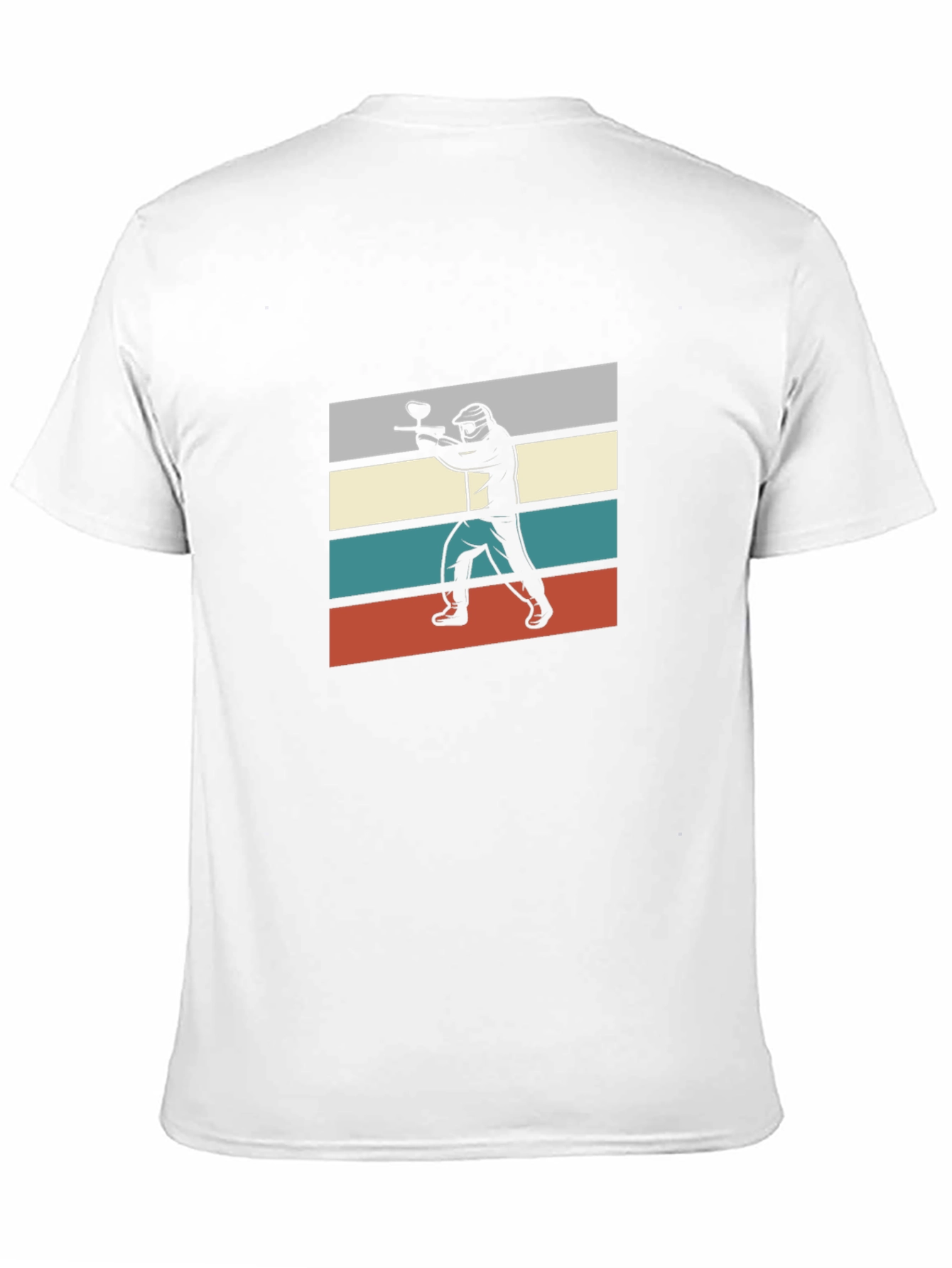 Black Paintball Player Graphic Tee - Black Cotton T-Shirt view 11