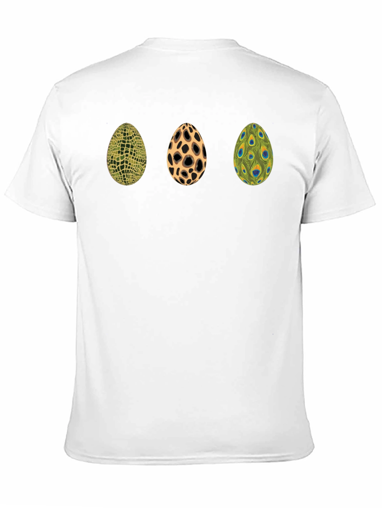 Black Novelty Egg Pattern Graphic T-Shirt view 11