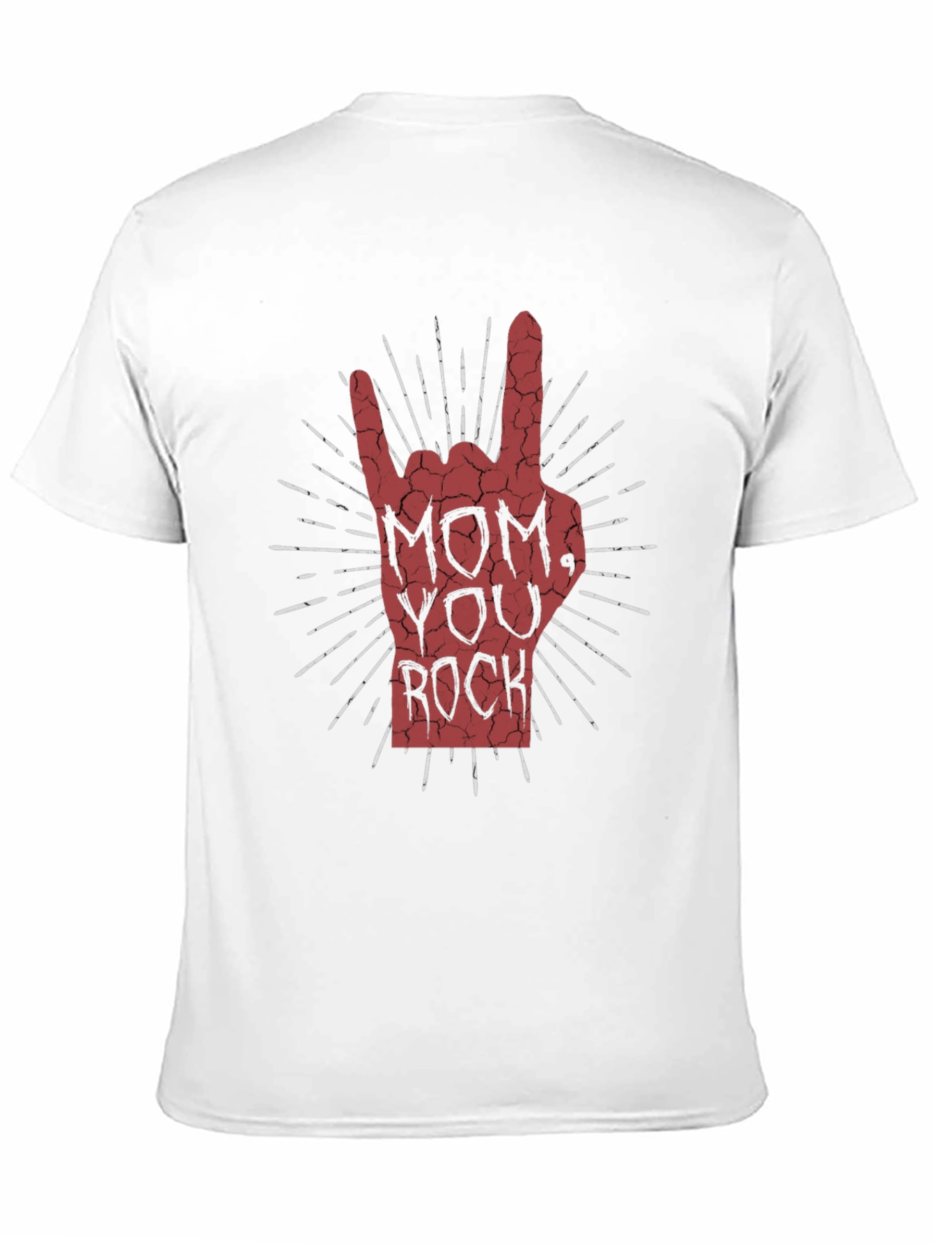 Black Mom You Rock Graphic T-Shirt - Black Crew Neck Tee view 11