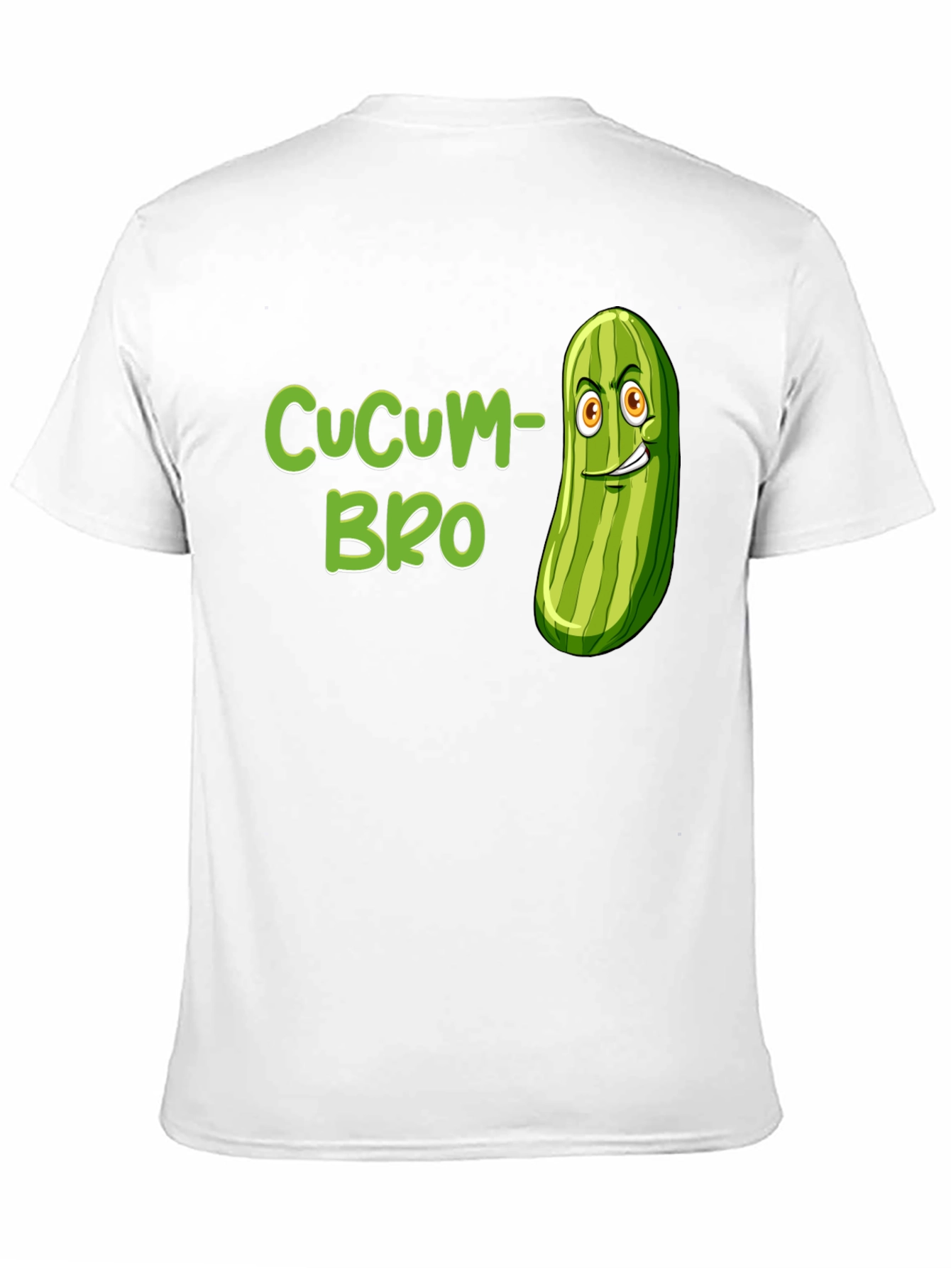 Black CuCUM-BRO Graphic Tee - Funny Cucumber Pun T-Shirt view 11