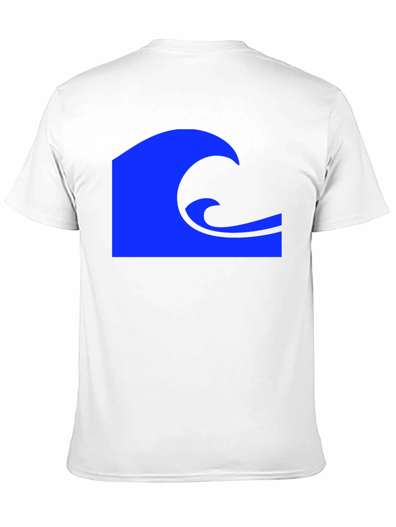 Black Blue Wave Graphic Black T-Shirt view 11