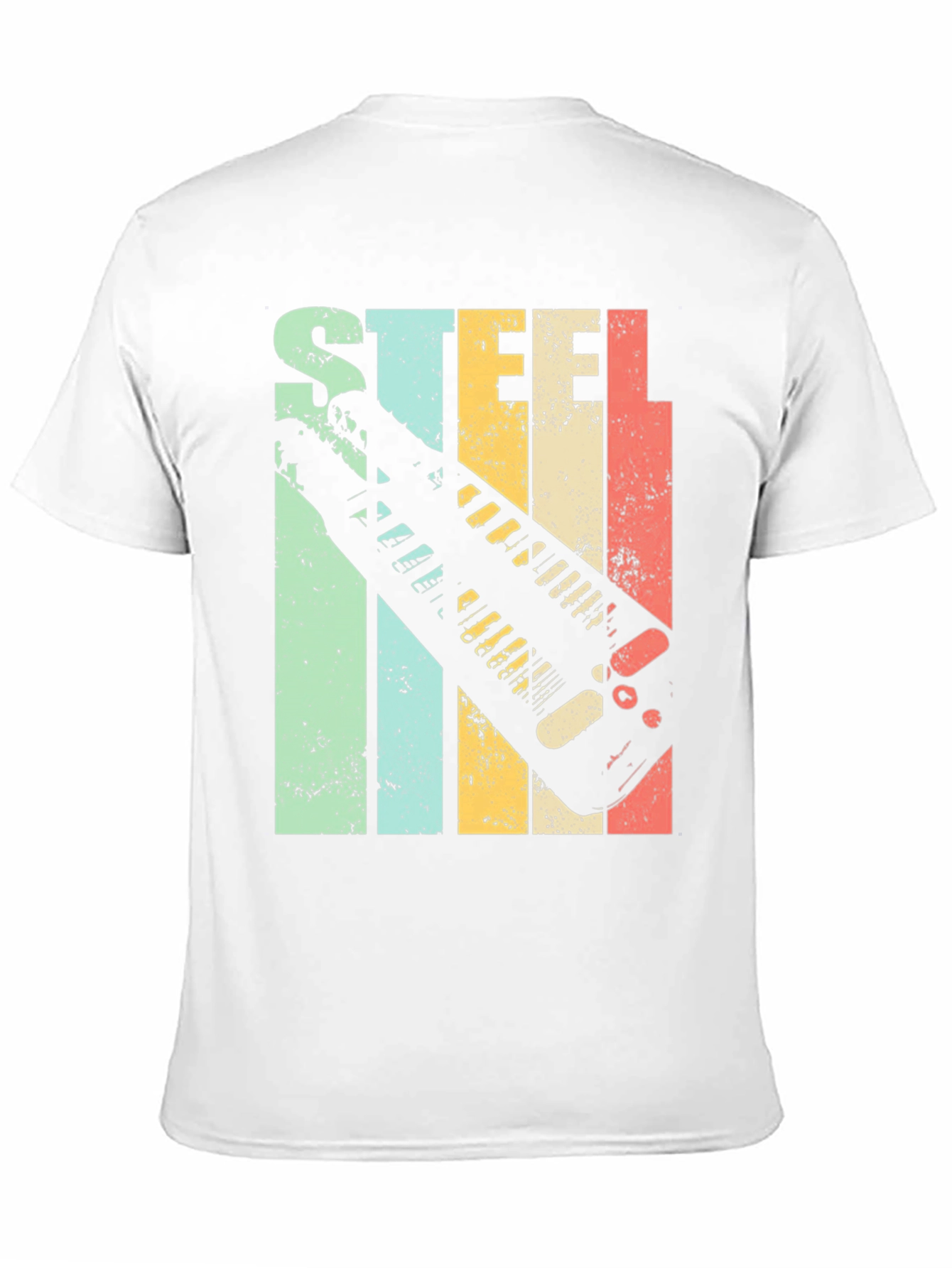 Black Steel Guitar T-Shirt - Retro Design view 11