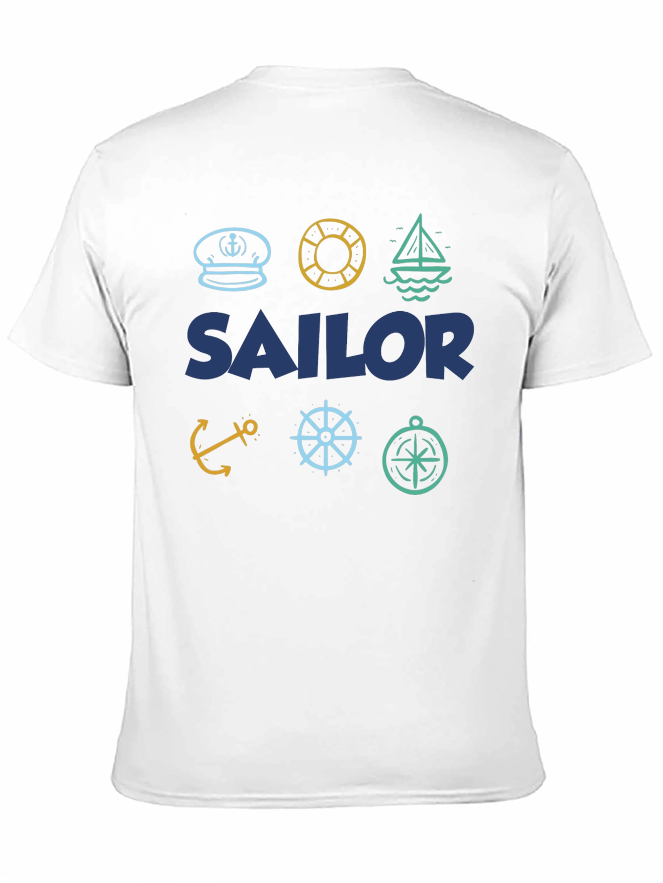 Black Sailor Themed T-Shirt | Nautical Design | Menswear view 11
