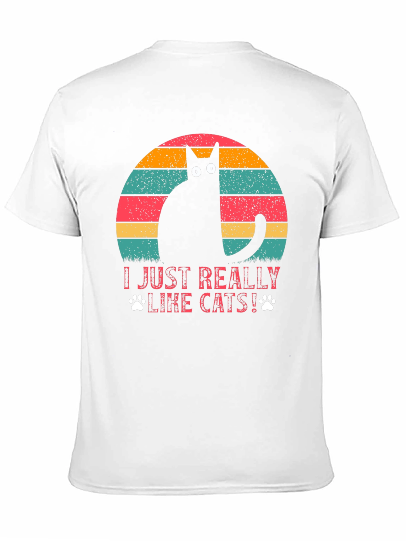 Black I Just Really Like Cats! T-Shirt view 11